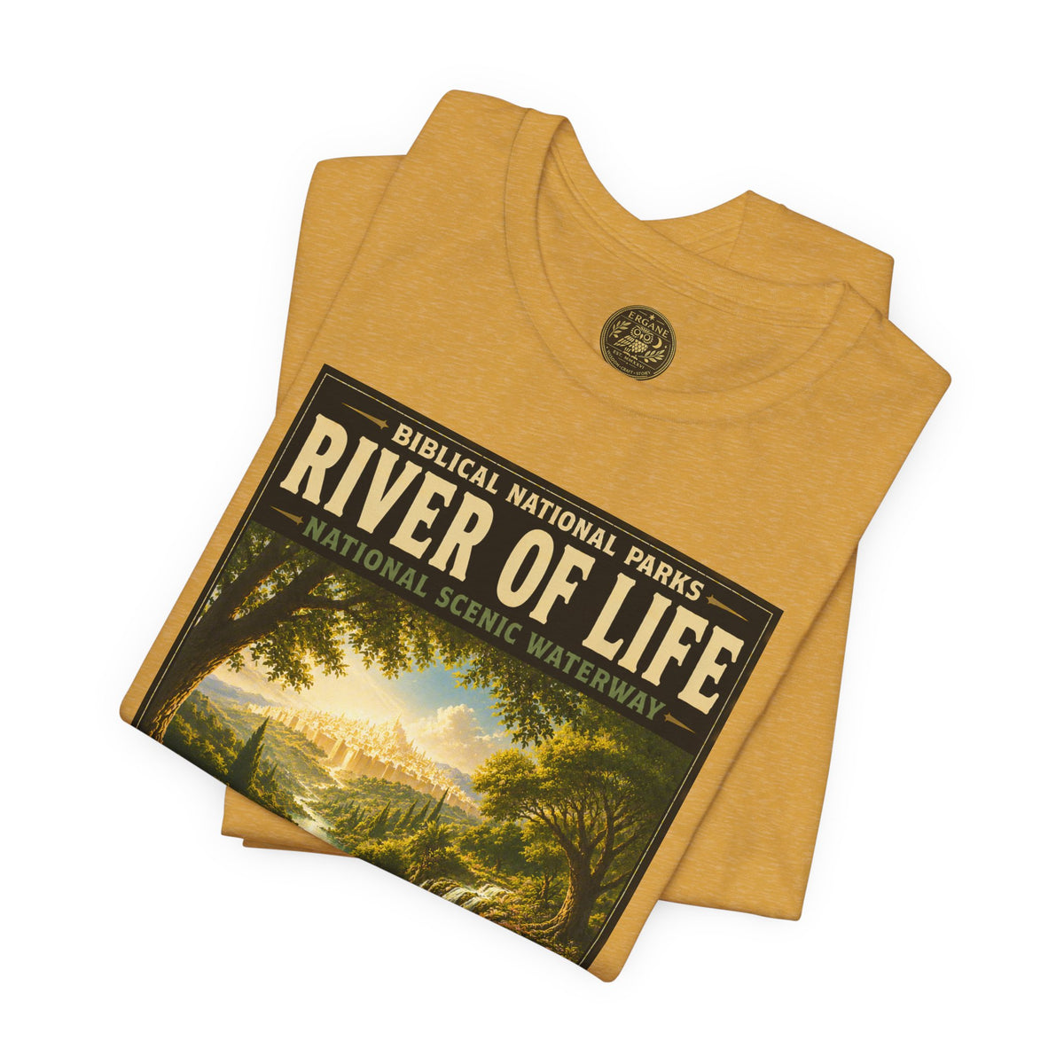 Biblical National Parks Collection X- #061/061 - Revelation: The Final Frontier | Revelation 22 | Vintage nature poster Tee | Biblical national parks graphic shirt 2