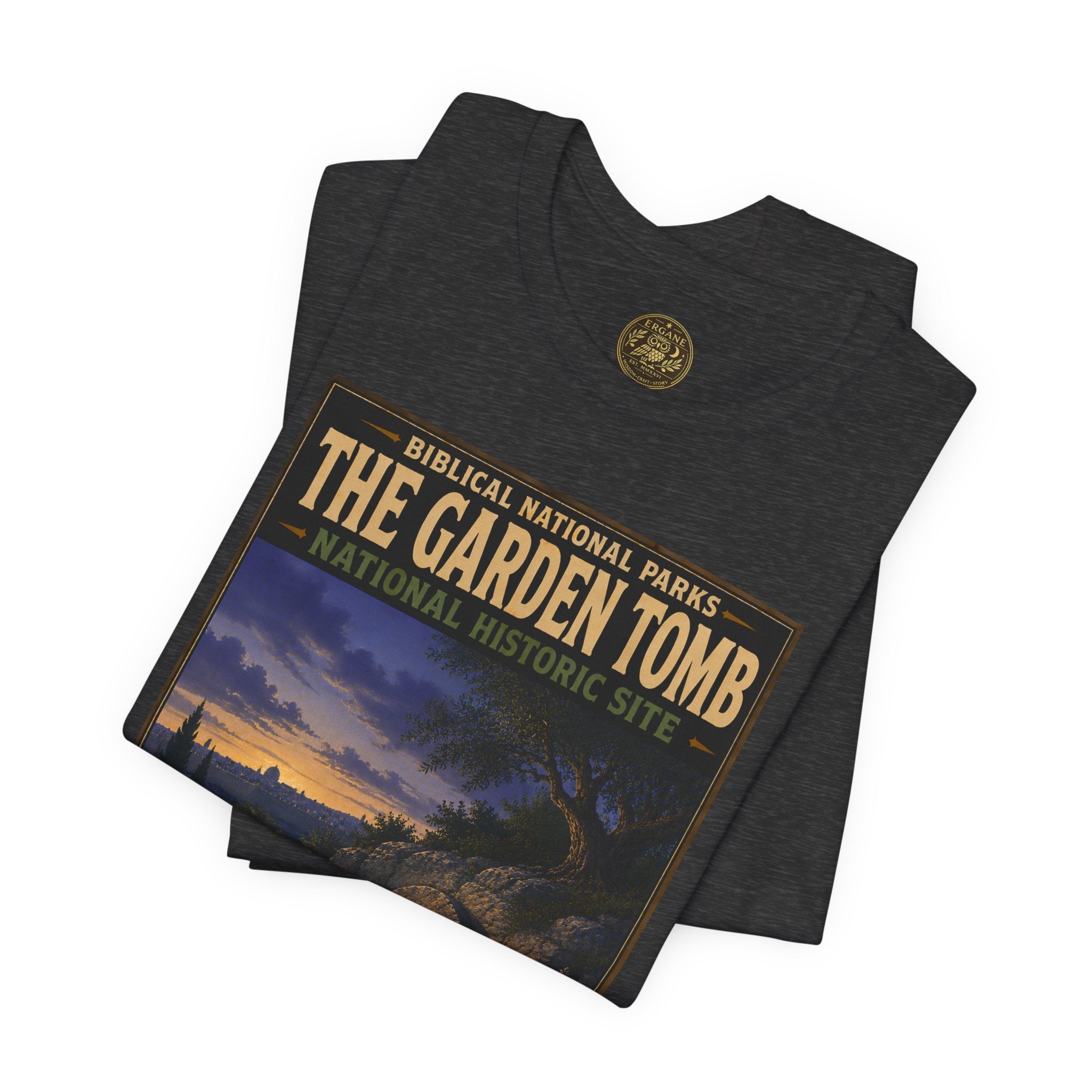Biblical National Parks Collection VII- The Holy Week #040/041 | Matthew 27: 55-66 | Vintage nature poster Tee | Biblical national parks graphic shirt