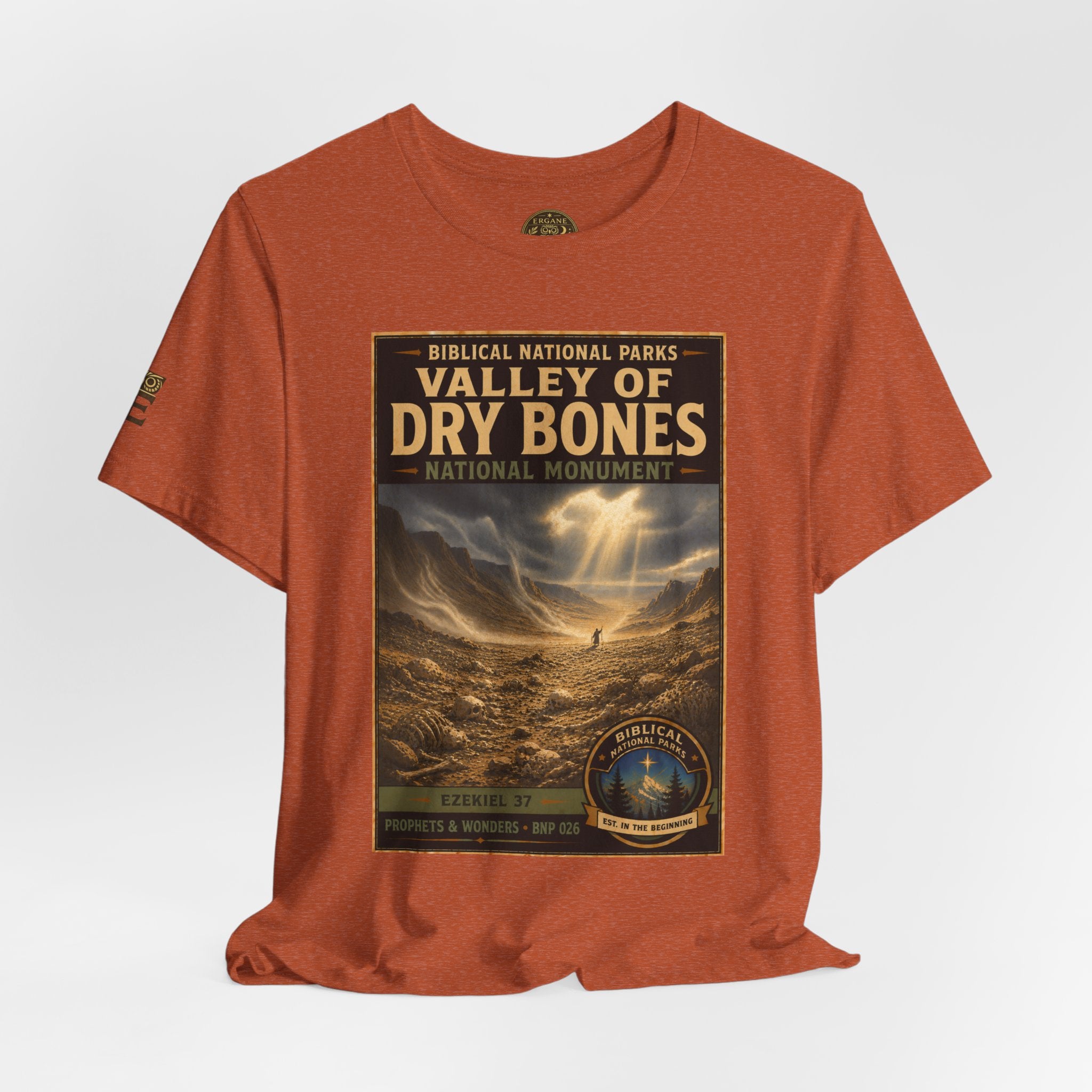 Biblical National Parks Collection V- Prophets & Wonders #026/030 Ezekiel 37  | Vintage nature poster Tee | Biblical national parks graphic shirt