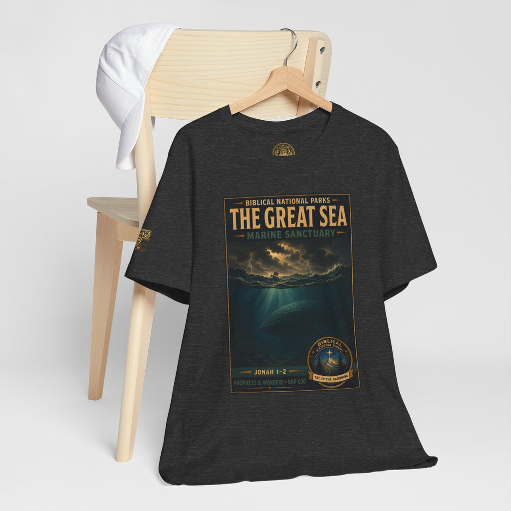 Biblical National Parks Collection V- Prophets & Wonders #030/030 Jonah 1-2 | Vintage nature poster Tee | Biblical national parks graphic shirt