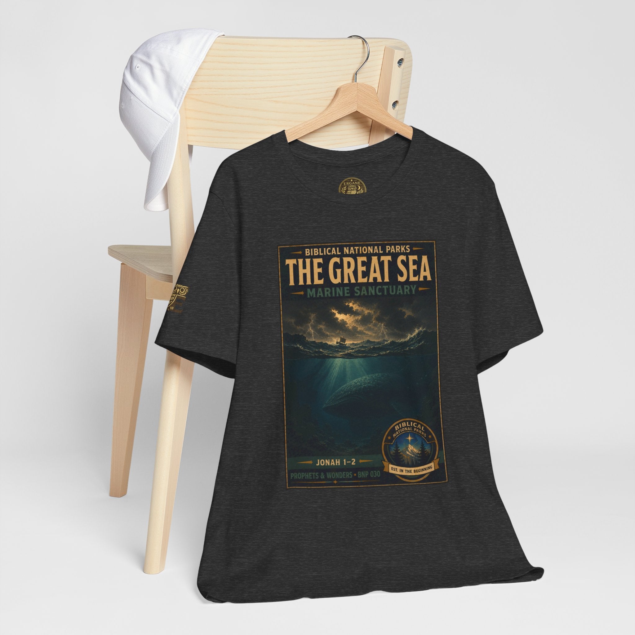 Biblical National Parks Collection V- Prophets & Wonders #030/030 Jonah 1-2 | Vintage nature poster Tee | Biblical national parks graphic shirt