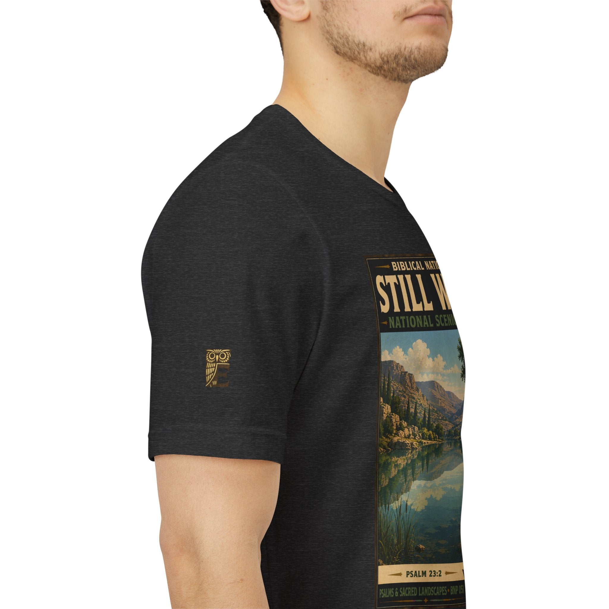 Biblical National Parks Collection IX- #051/054 -Psalms & Sacred Landscapes | Psalm 23:2 | Vintage nature poster Tee | Biblical national parks graphic shirt