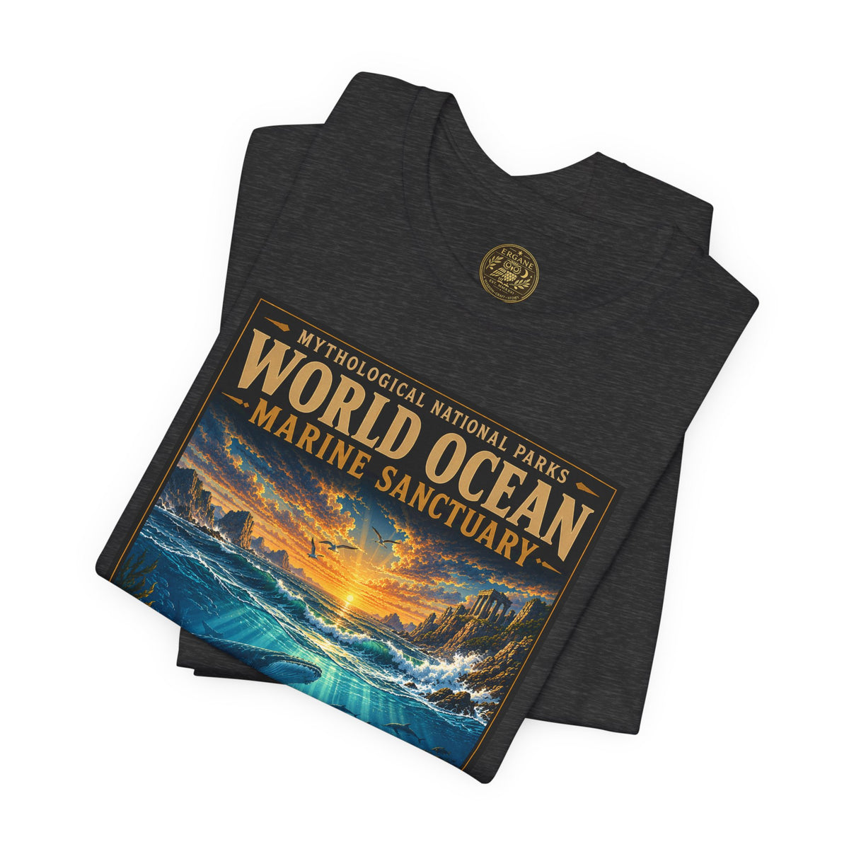 Mythological National Parks COLLECTION V- #050-050 TITANS & PRIMORDIAL REALMS | Vintage nature poster Tee | Mythological National Parks graphic shirt