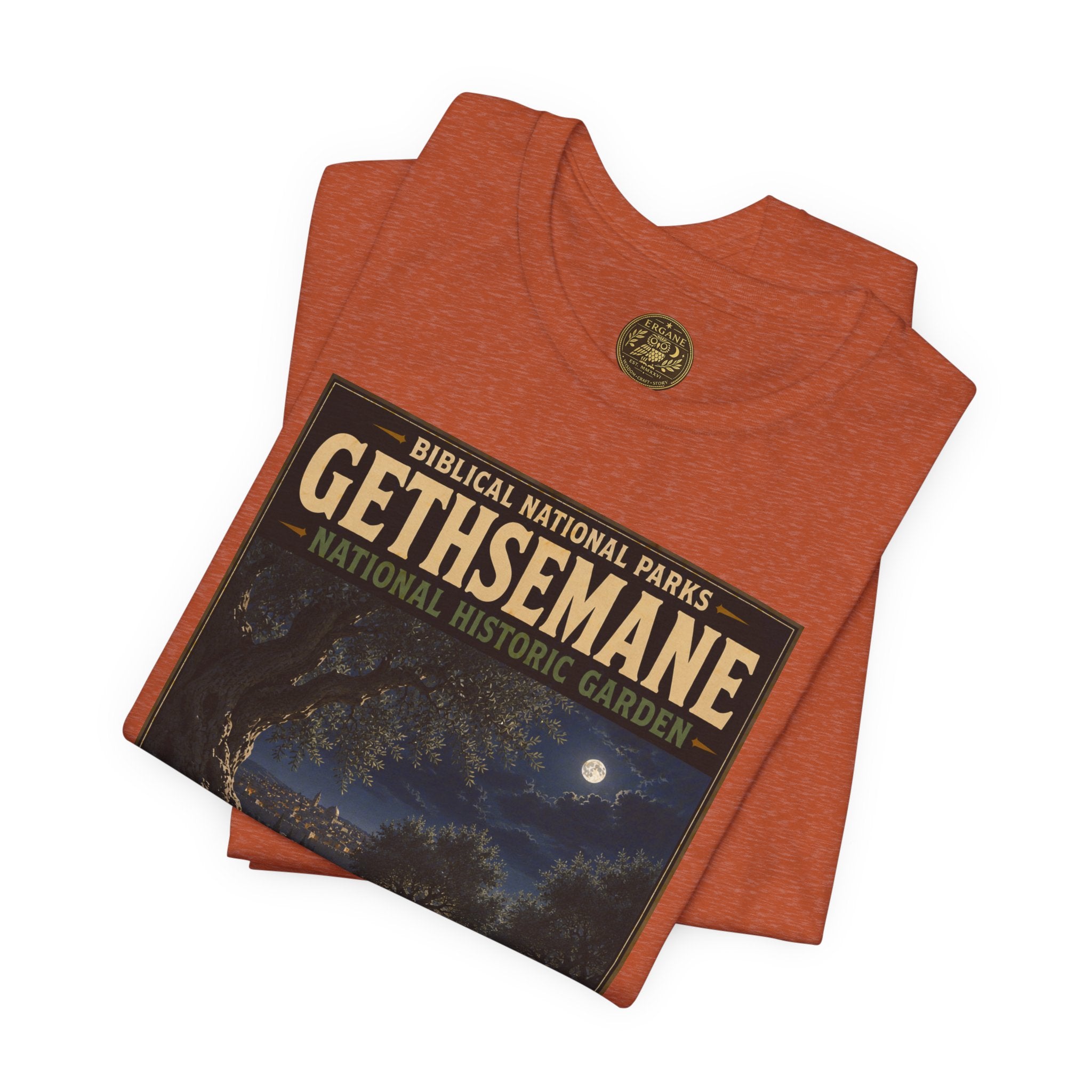 Biblical National Parks Collection VII- The Holy Week #038/041 | Matthew 26: 36-46 | Vintage nature poster Tee | Biblical national parks graphic shirt