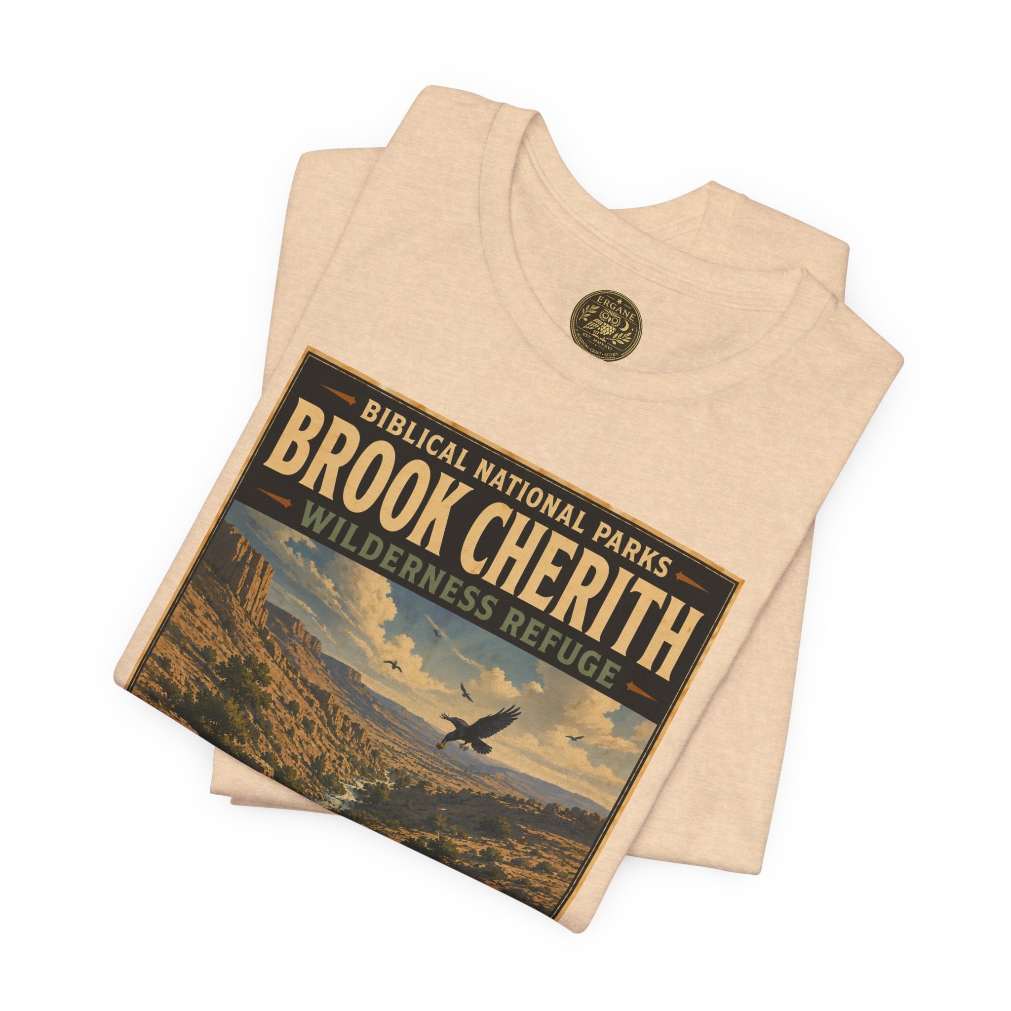 Biblical National Parks Collection V- Prophets & Wonders #024/030 1 Kings 17 | Vintage nature poster Tee | Biblical national parks graphic shirt