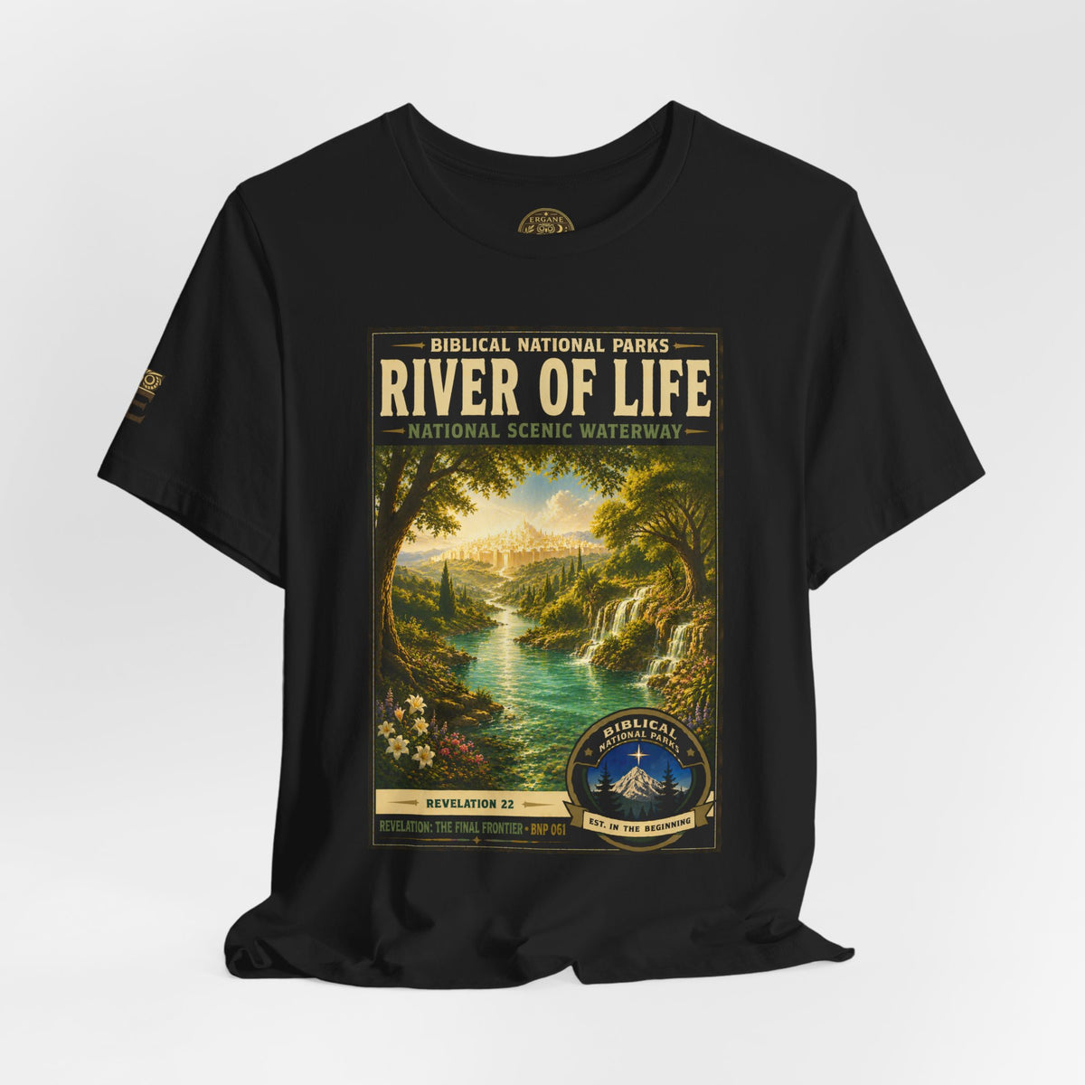 Biblical National Parks Collection X- #061/061 - Revelation: The Final Frontier | Revelation 22 | Vintage nature poster Tee | Biblical national parks graphic shirt 2