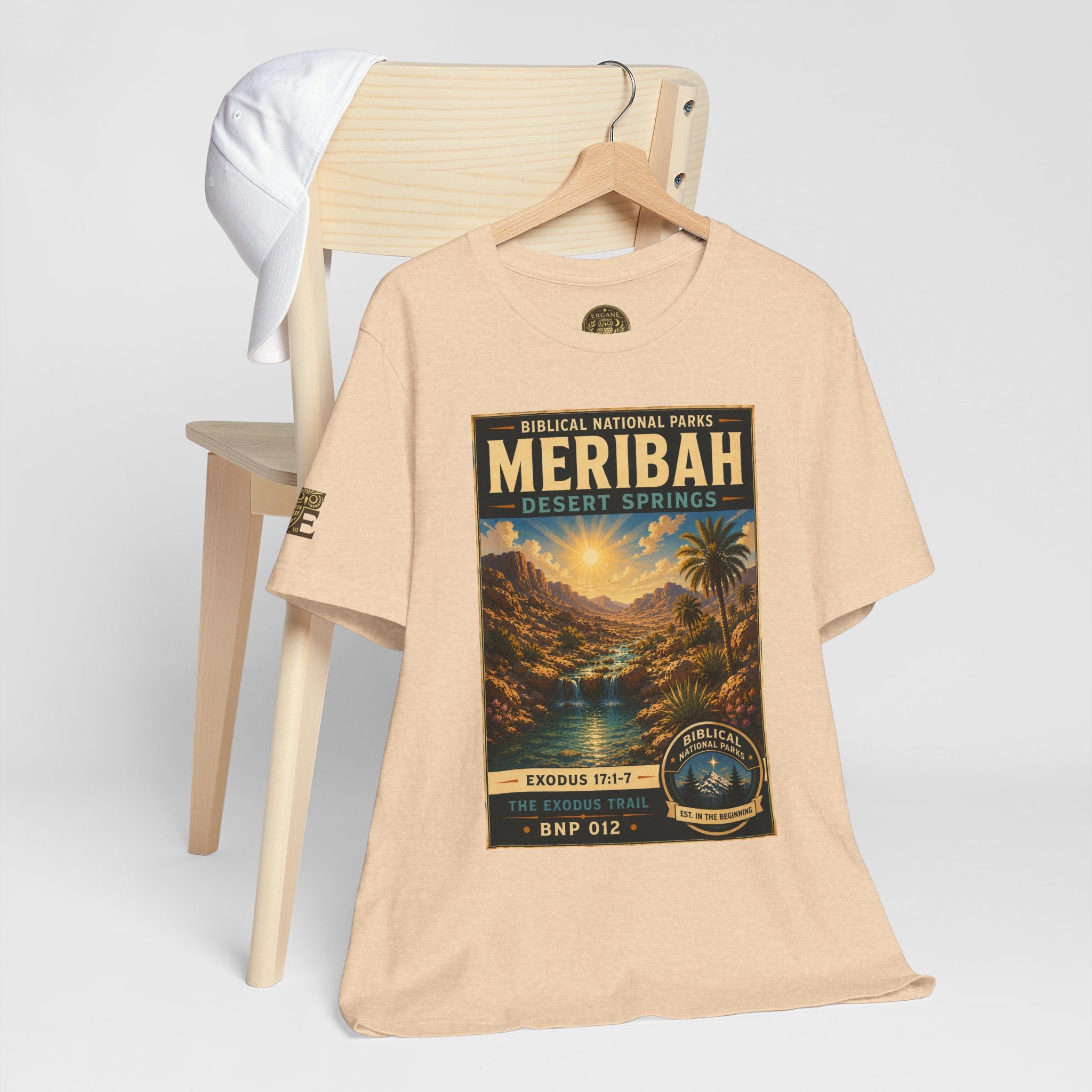 Biblical National Parks Collection II- The Exodus Trail #012/013 Exodus 17: 1-7 | Vintage nature poster Tee | Biblical national parks graphic shirt