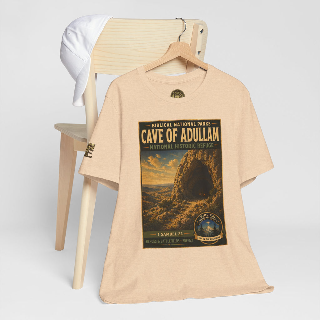 Biblical National Parks Collection IV- Heros & Battlefields #023/023 1 Samuel 22 | Vintage nature poster Tee | Biblical national parks graphic shirt