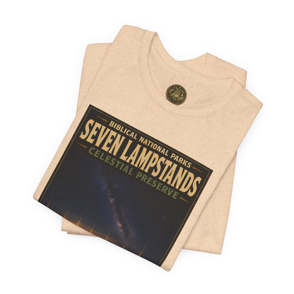 Biblical National Parks Collection X- #056/061 - Revelation: The Final Frontier | Revelation 1: 12-20 | Vintage nature poster Tee | Biblical national parks graphic shirt