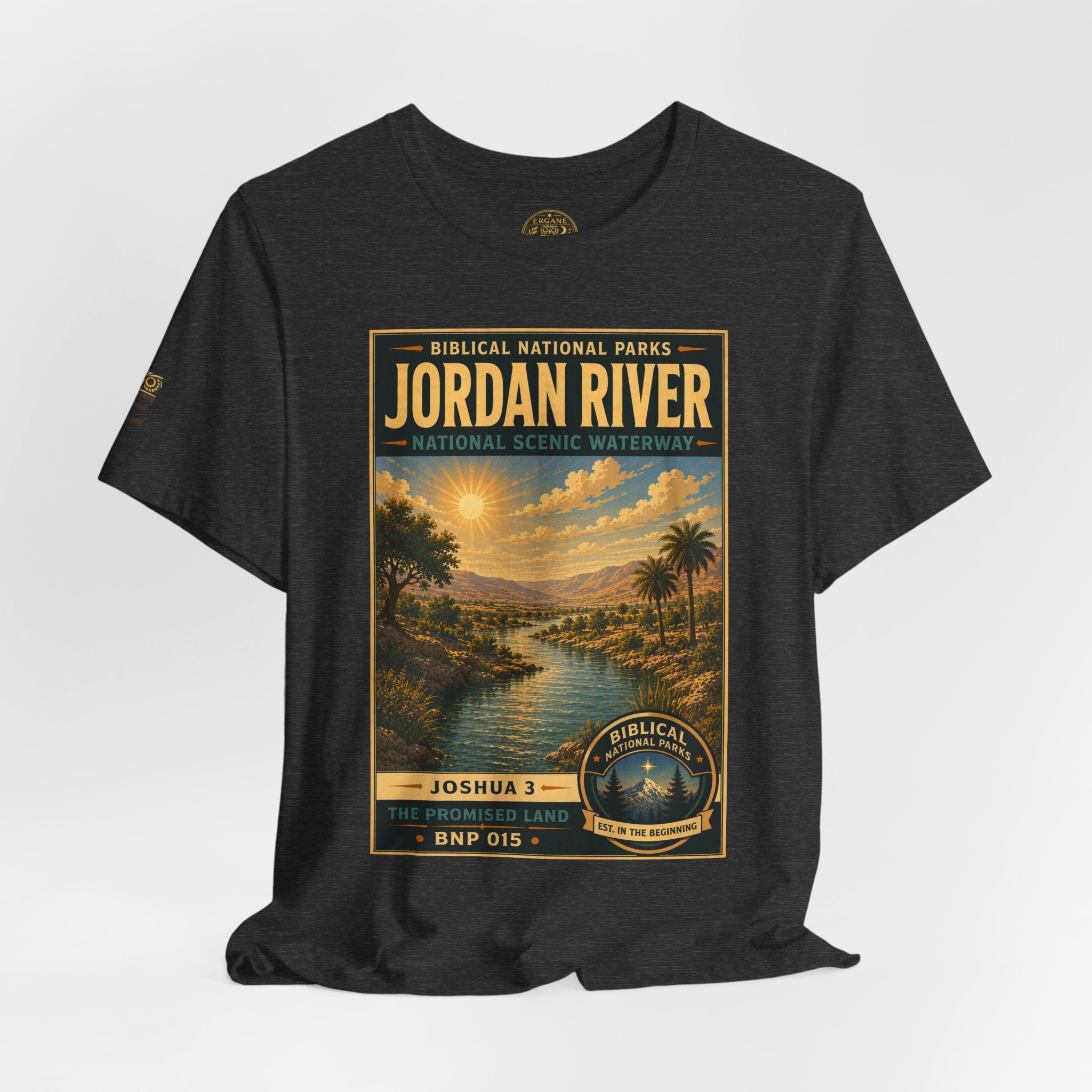 Biblical National Parks Collection III- The Promised Land #015/018 Joshua 3 | Vintage nature poster Tee | Biblical national parks graphic shirt