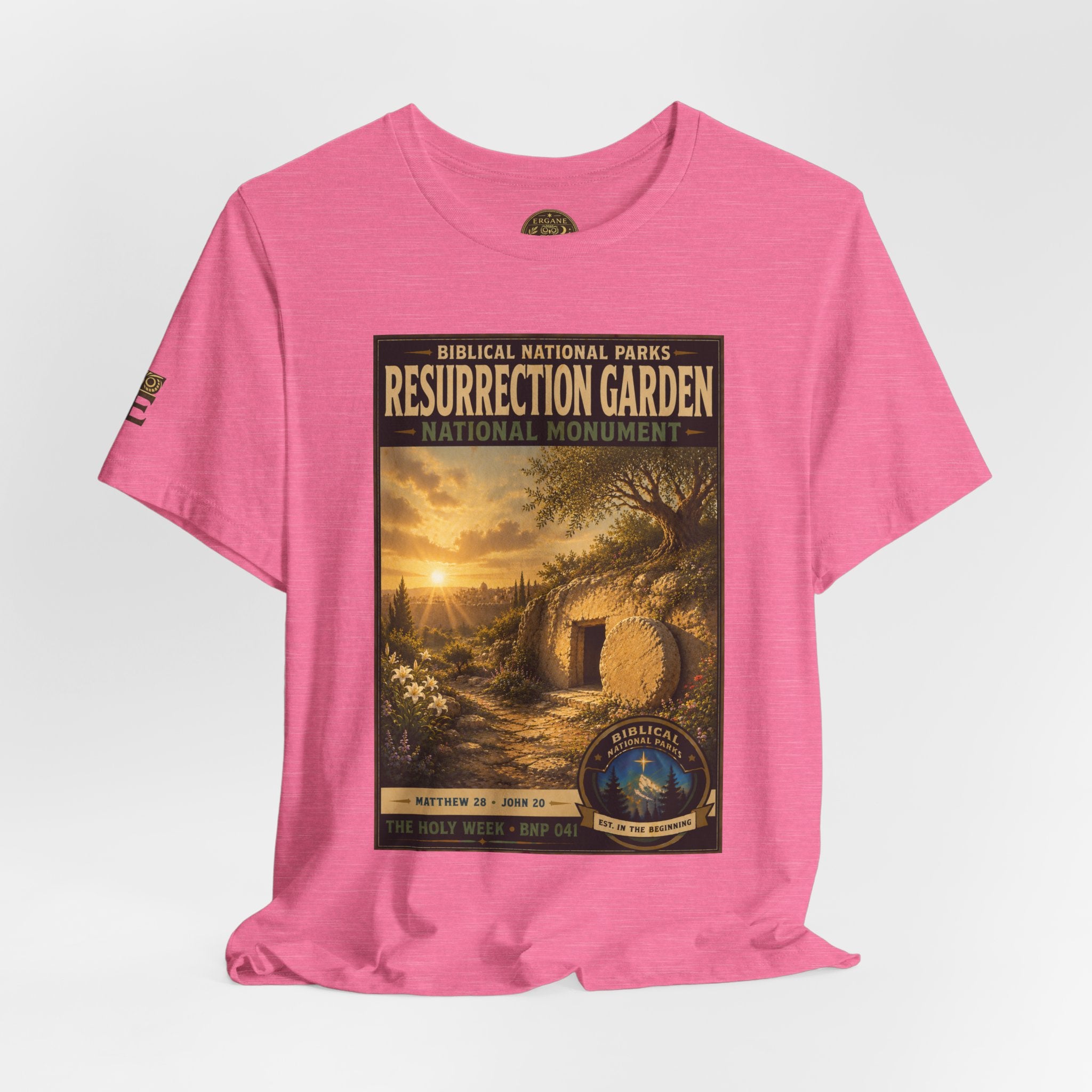 Biblical National Parks Collection VII- The Holy Week #041/041 | Matthew 28 - John 20 | Vintage nature poster Tee | Biblical national parks graphic shirt