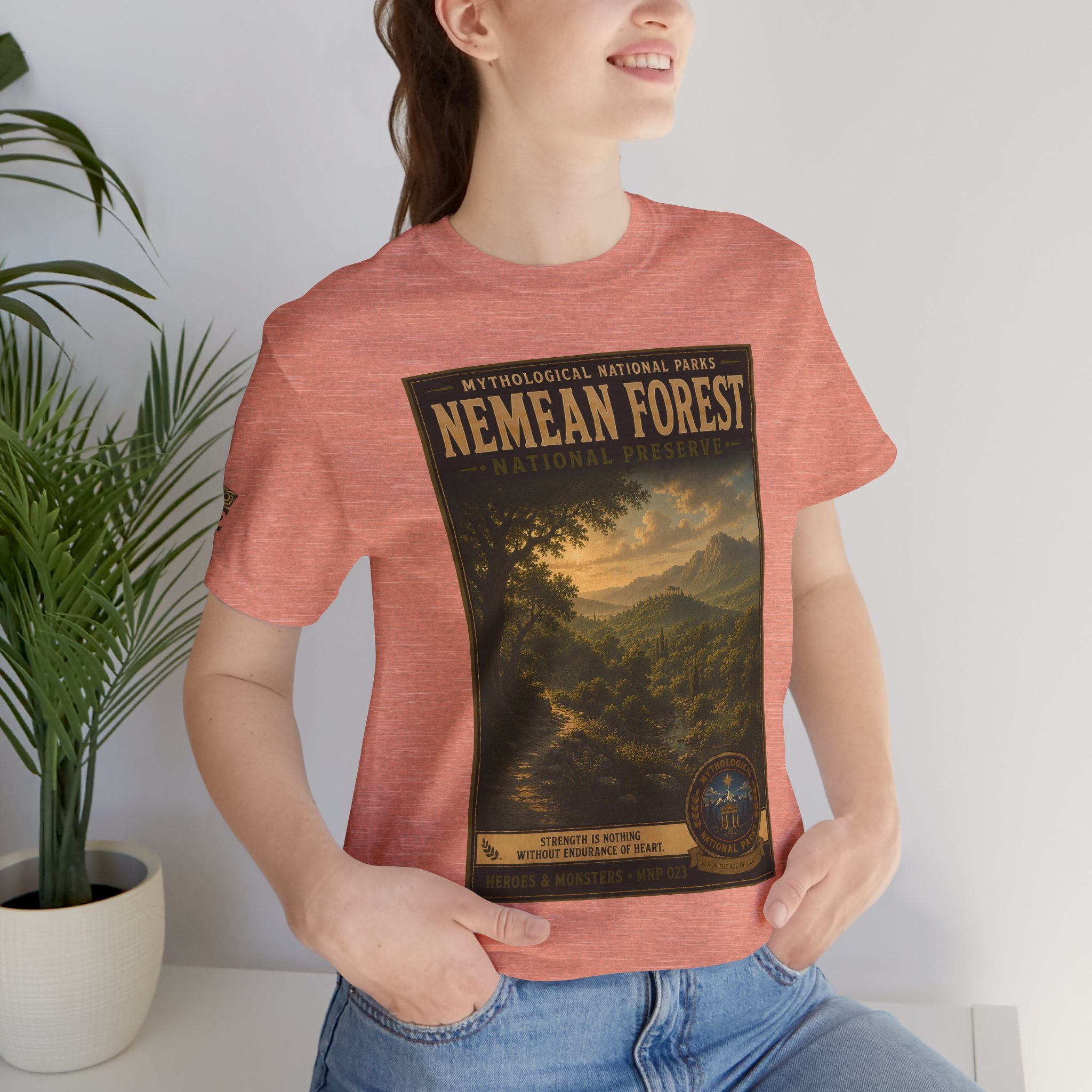 Mythological National Parks Collection III- #023-028 - Heros & Monsters | Vintage nature poster Tee | Mythological National Parks graphic shirt