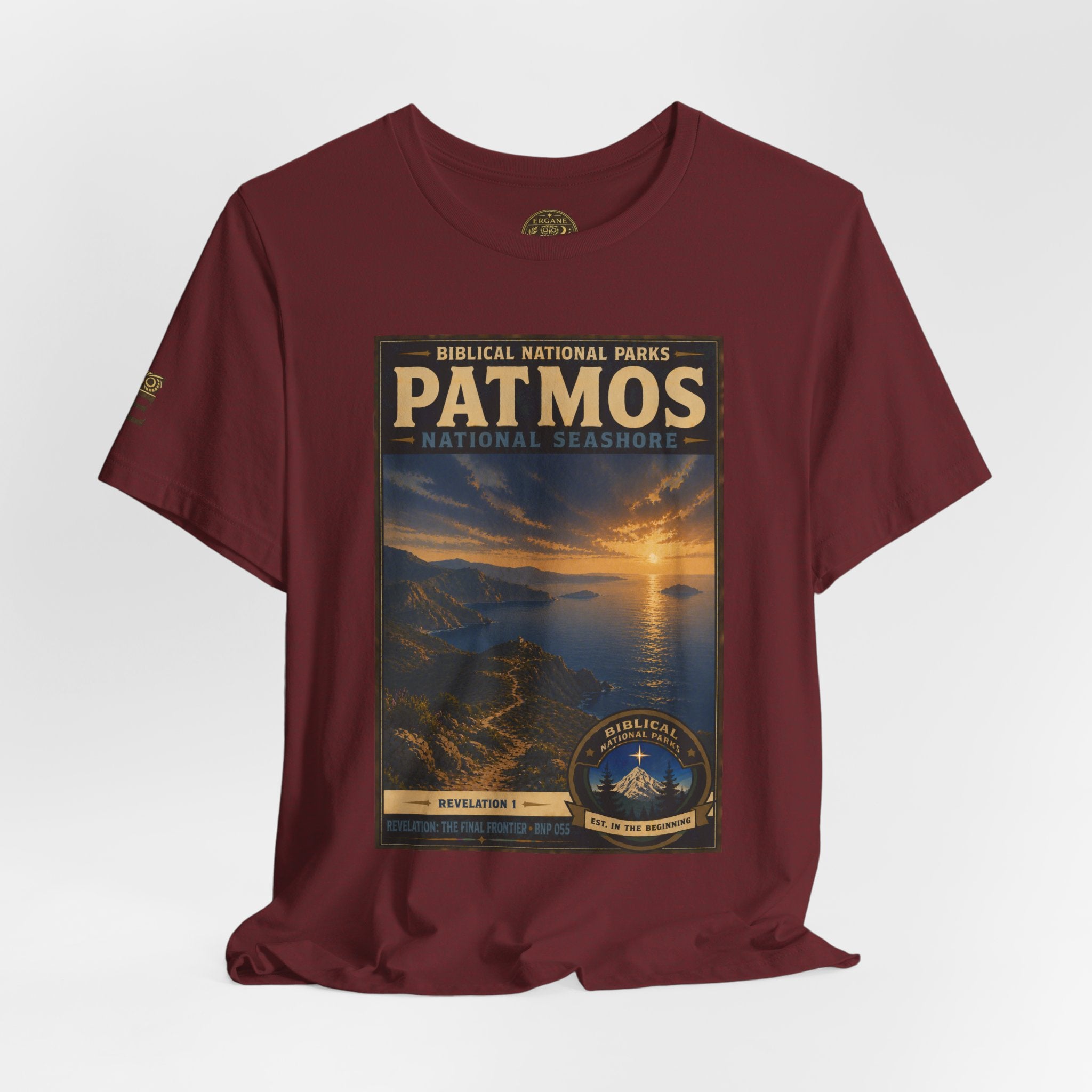 Biblical National Parks Collection X- #055/061 - Revelation: The Final Frontier | Revelation 1 | Vintage nature poster Tee | Biblical national parks graphic shirt