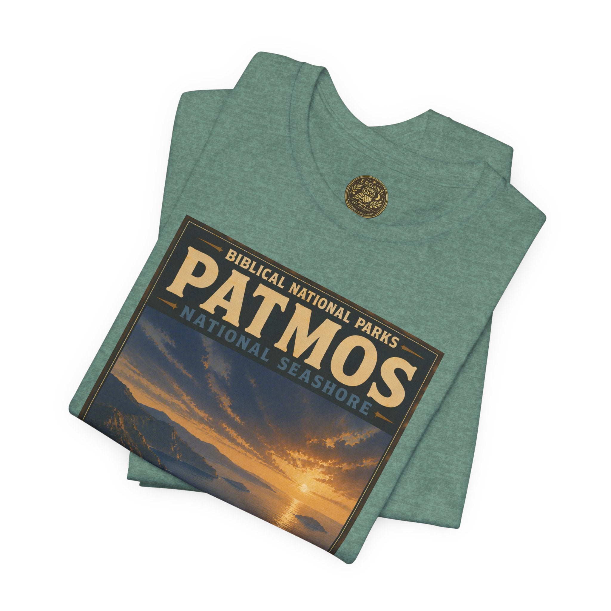 Biblical National Parks Collection X- #055/061 - Revelation: The Final Frontier | Revelation 1 | Vintage nature poster Tee | Biblical national parks graphic shirt