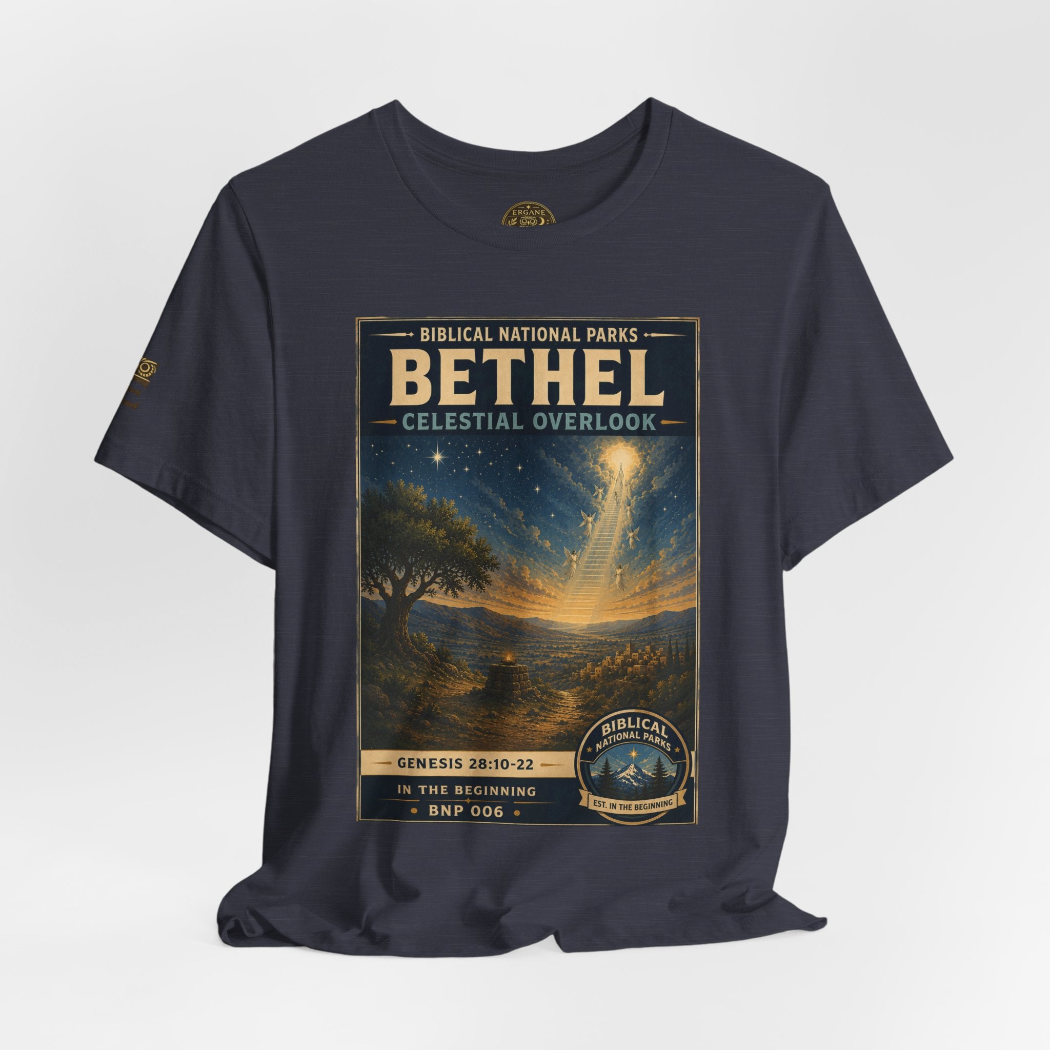 Biblical National Parks Collection I- In The Beginning #006/006 Genesis 28: 10-22 | Vintage nature poster Tee | Biblical national parks graphic shirt