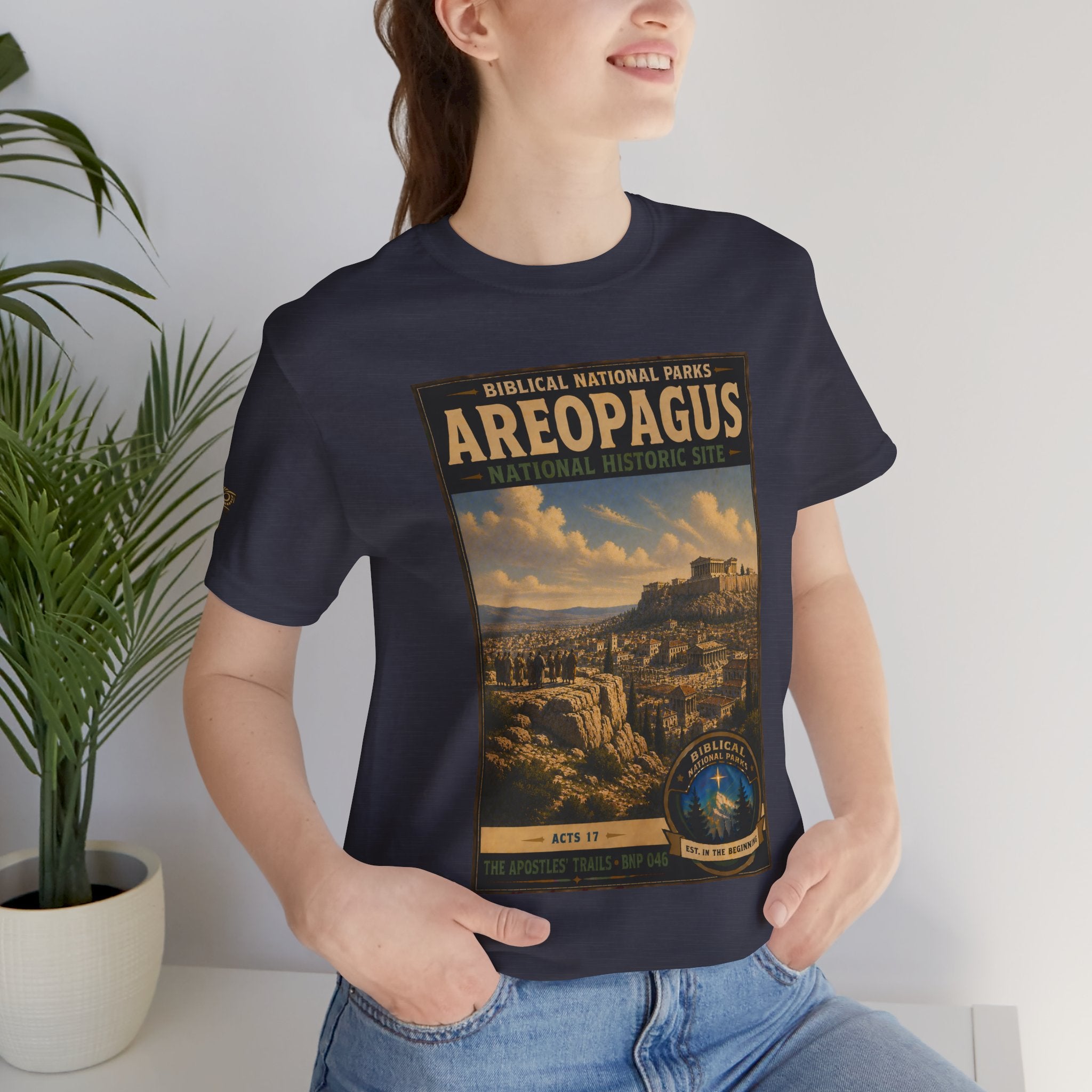 Biblical National Parks Collection VIII- The Apostles' Trails #046/049 | Acts 17 | Vintage nature poster Tee | Biblical national parks graphic shirt