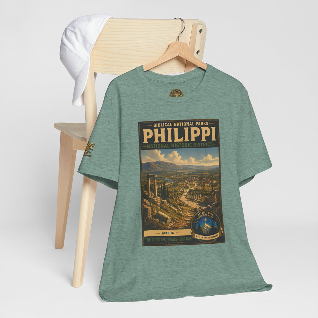 Biblical National Parks Collection VIII- The Apostles' Trails #045/049 | Acts 16 | Vintage nature poster Tee | Biblical national parks graphic shirt