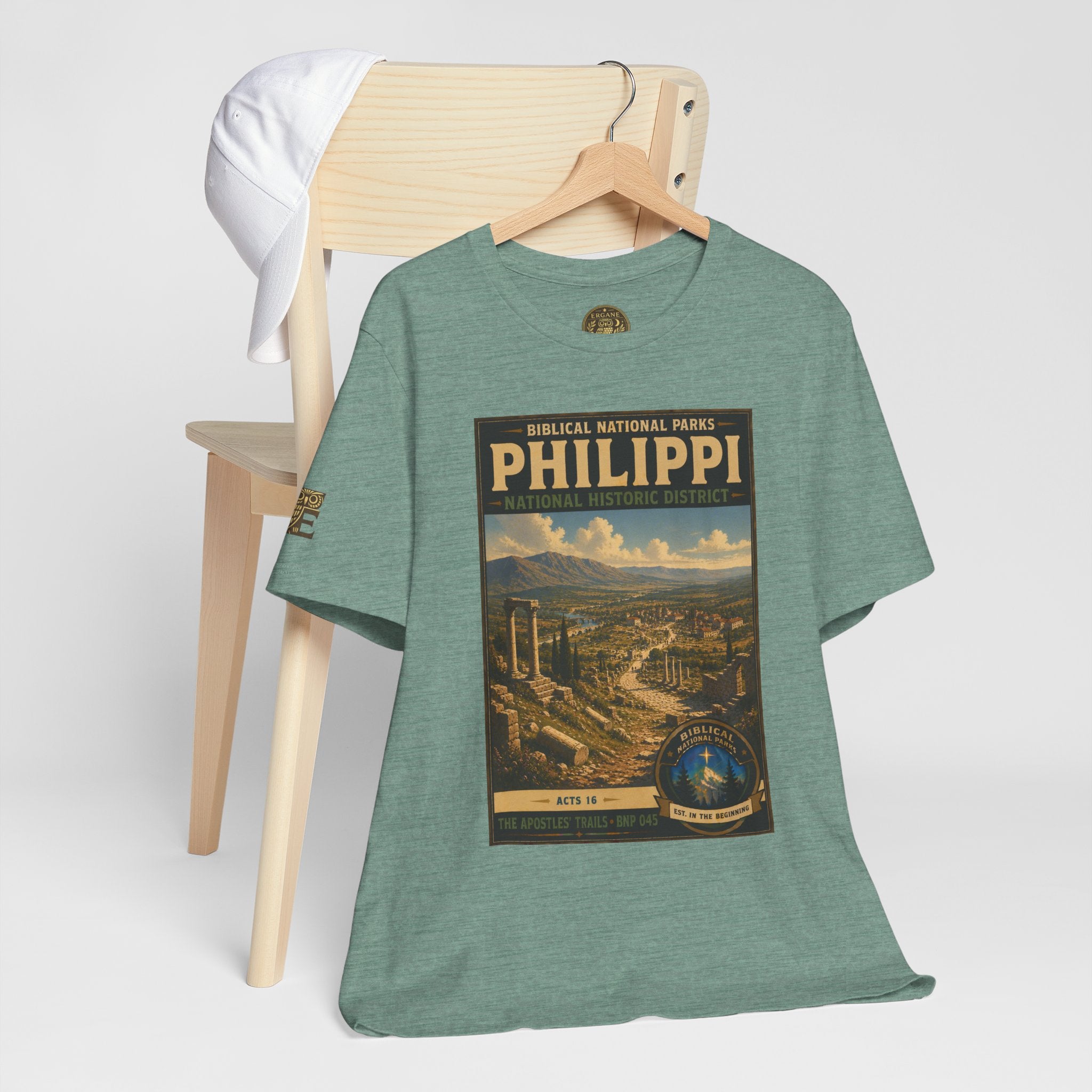 Biblical National Parks Collection VIII- The Apostles' Trails #045/049 | Acts 16 | Vintage nature poster Tee | Biblical national parks graphic shirt