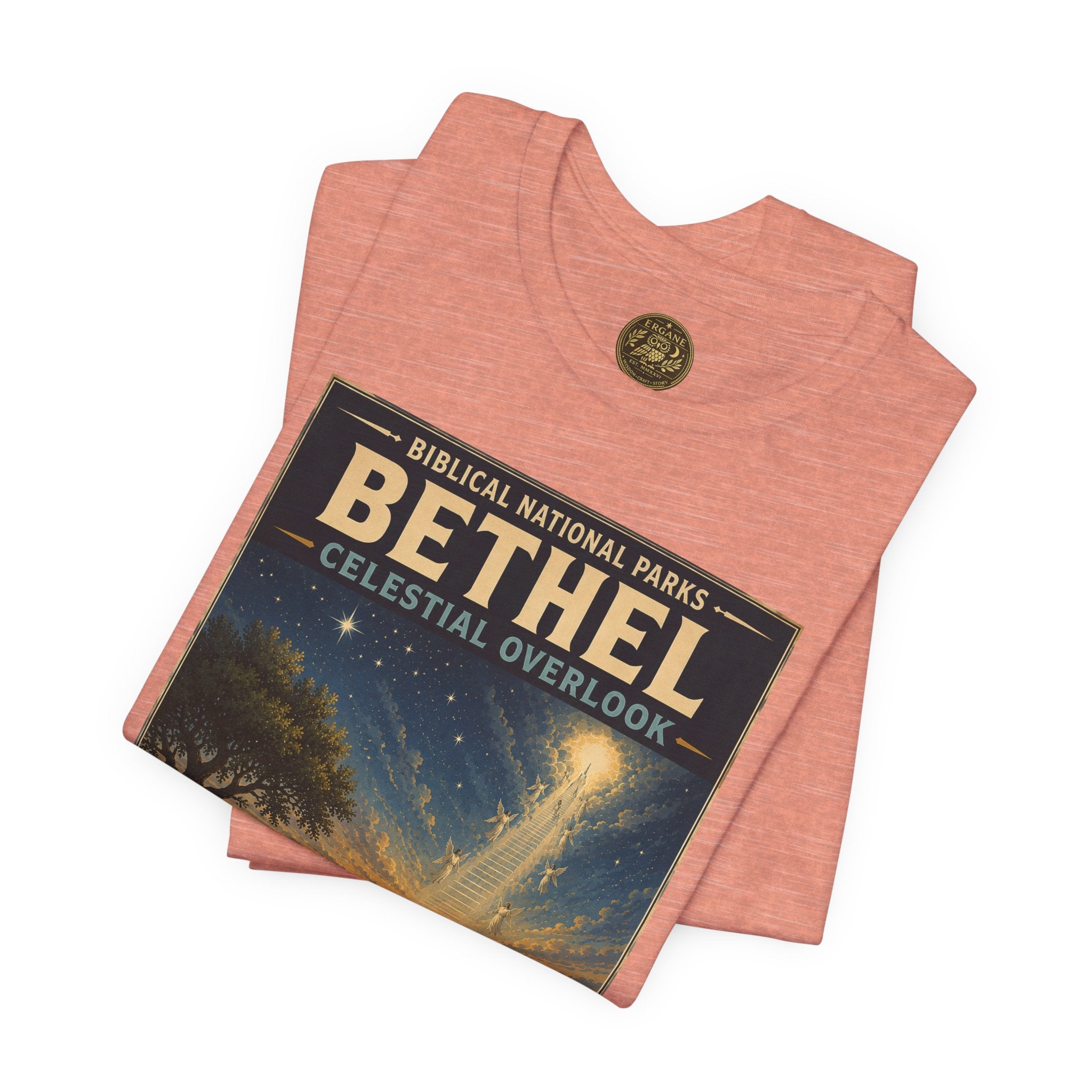 Biblical National Parks Collection I- In The Beginning #006/006 Genesis 28: 10-22 | Vintage nature poster Tee | Biblical national parks graphic shirt