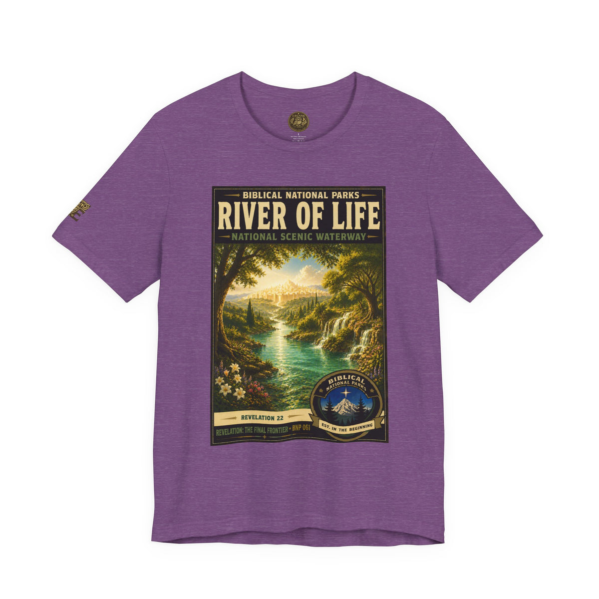 Biblical National Parks Collection X- #061/061 - Revelation: The Final Frontier | Revelation 22 | Vintage nature poster Tee | Biblical national parks graphic shirt 2