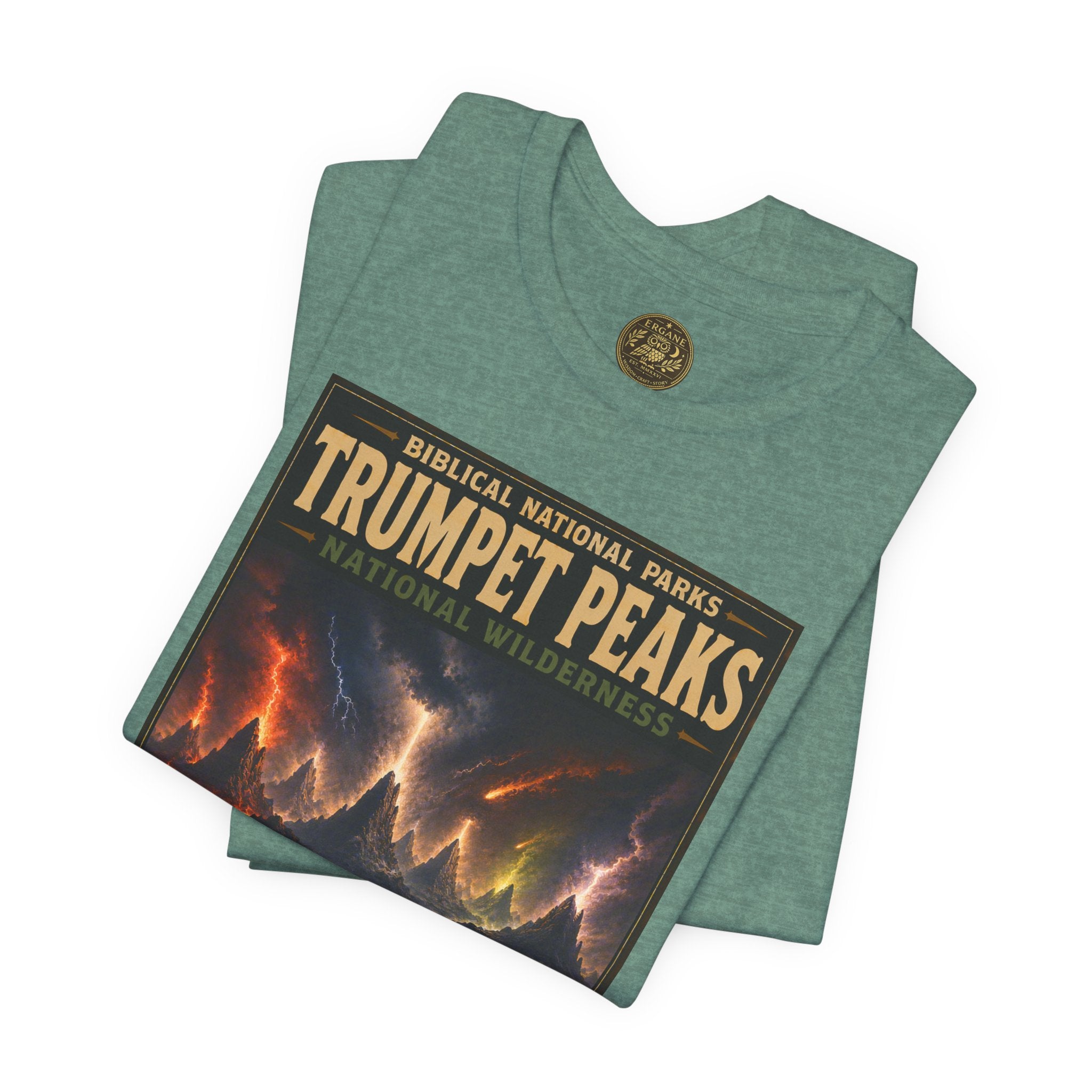 Biblical National Parks Collection X- #058/061 - Revelation: The Final Frontier | Revelation 8-9 | Vintage nature poster Tee | Biblical national parks graphic shirt