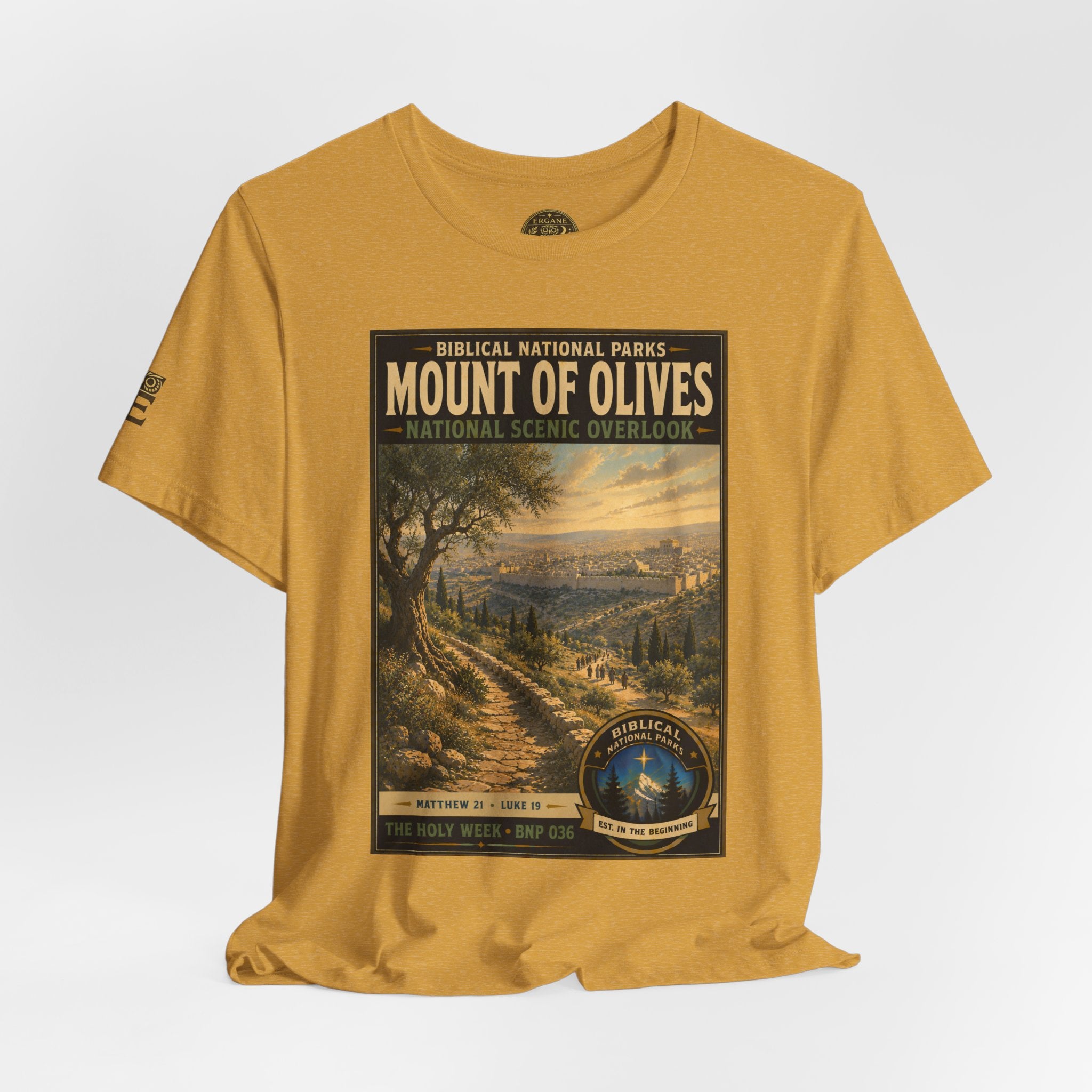 Biblical National Parks Collection VII- The Holy Week #036/041 | Matthew 21 - Luke 19 | Vintage nature poster Tee | Biblical national parks graphic shirt