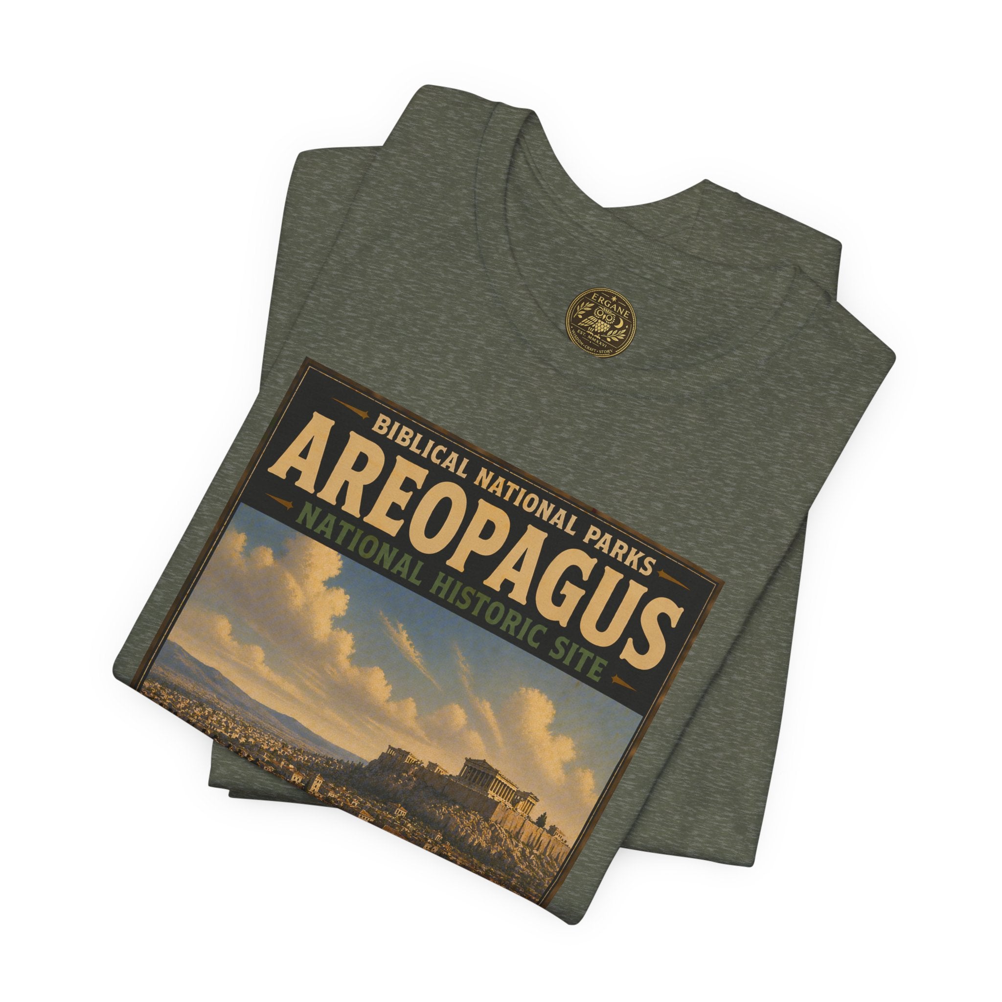 Biblical National Parks Collection VIII- The Apostles' Trails #046/049 | Acts 17 | Vintage nature poster Tee | Biblical national parks graphic shirt