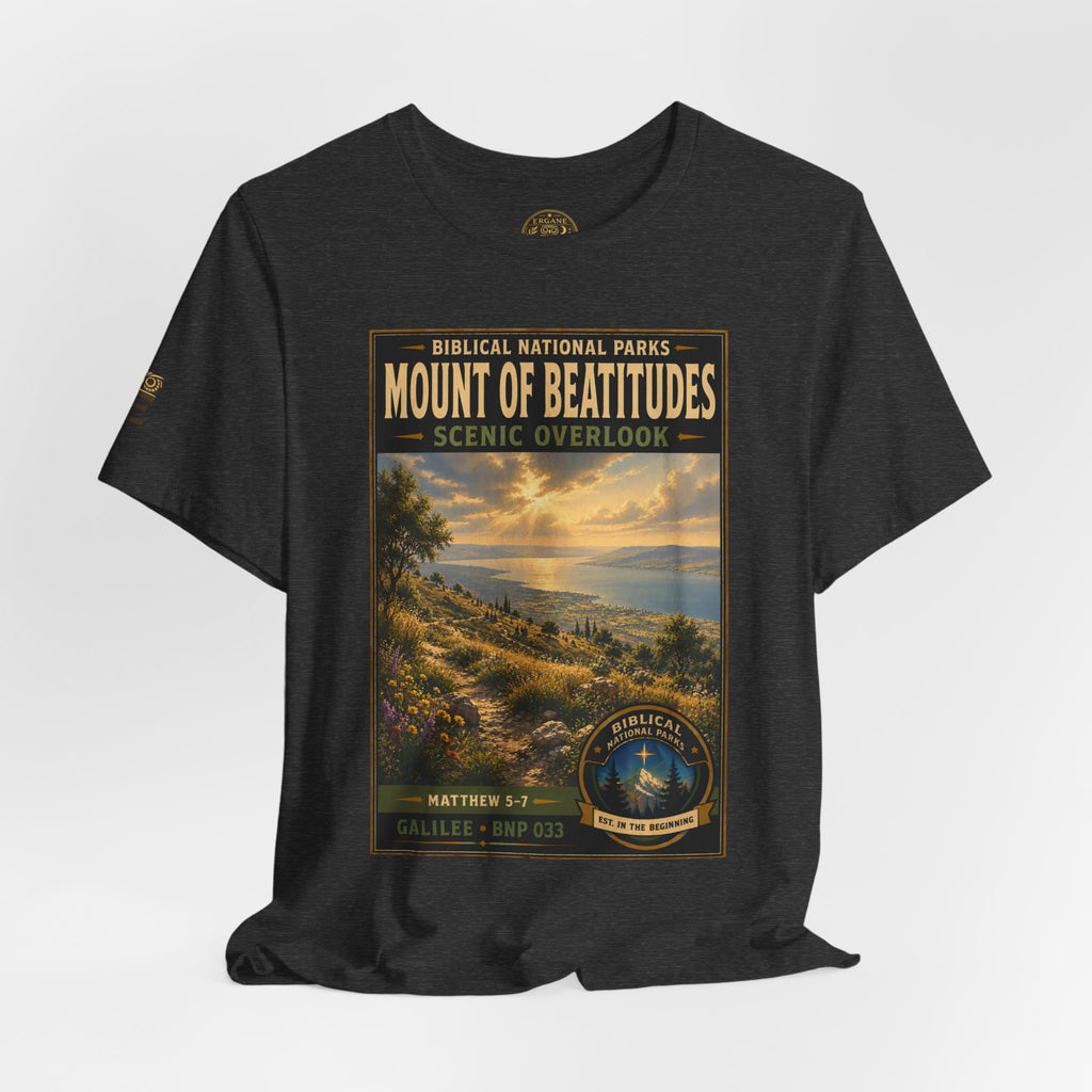 Biblical National Parks Collection VI- Galilee #033/035 Matthew 5-7 | Vintage nature poster Tee | Biblical national parks graphic shirt