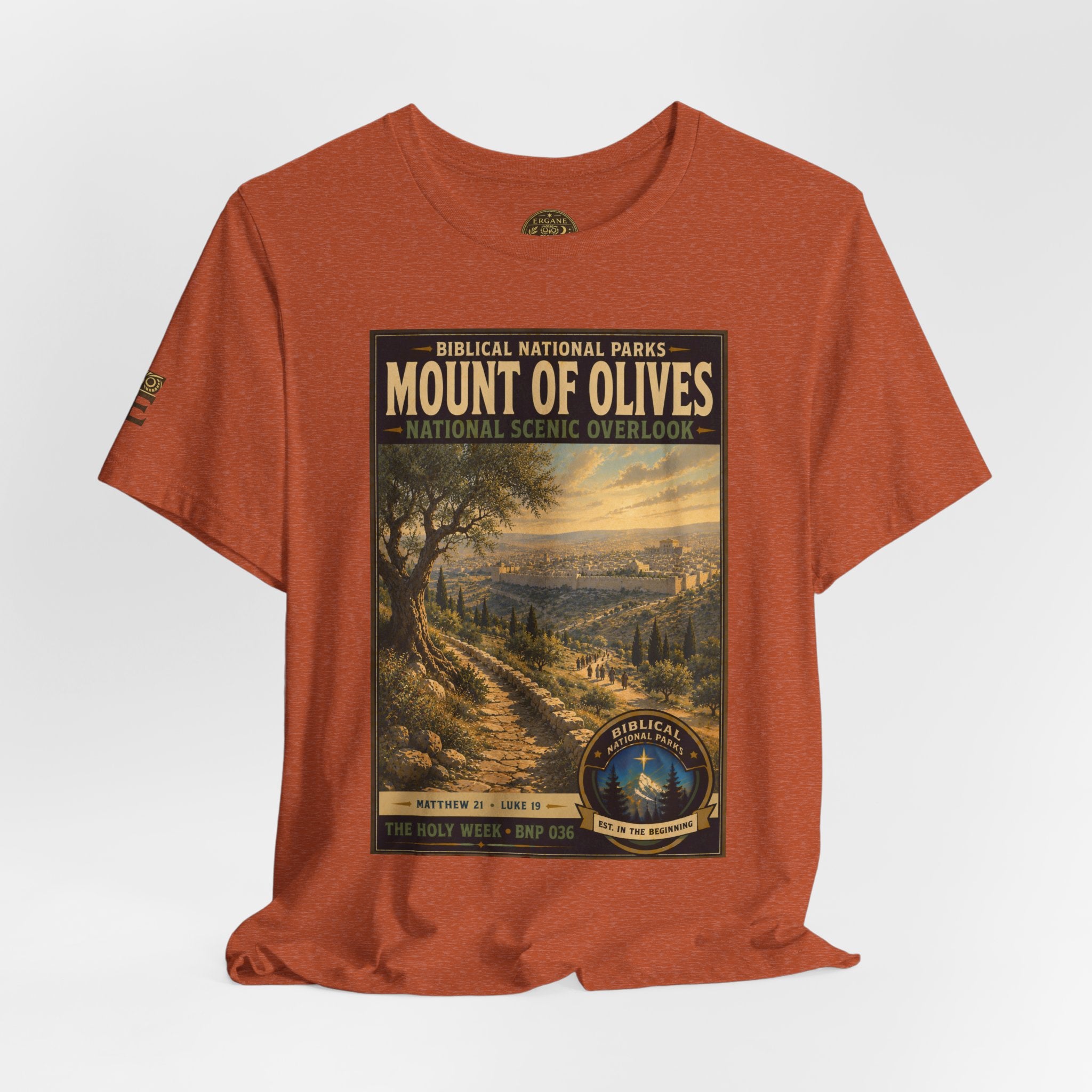 Biblical National Parks Collection VII- The Holy Week #036/041 | Matthew 21 - Luke 19 | Vintage nature poster Tee | Biblical national parks graphic shirt
