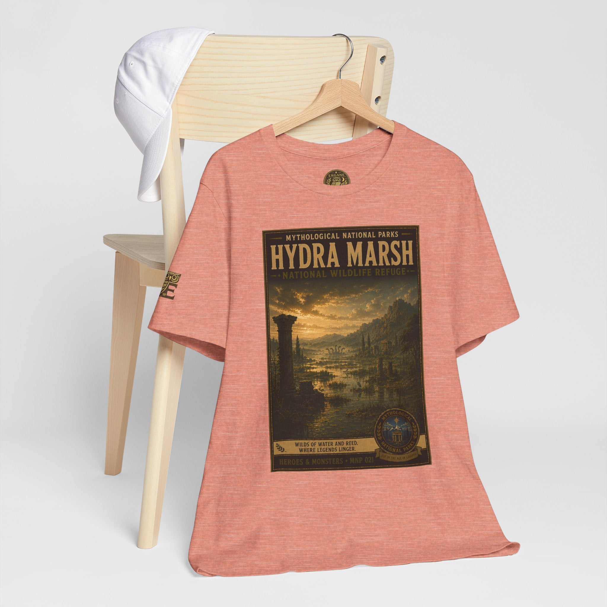 Mythological National Parks Collection III- #021-028 - Heros & Monsters | Vintage nature poster Tee | Mythological National Parks graphic shirt