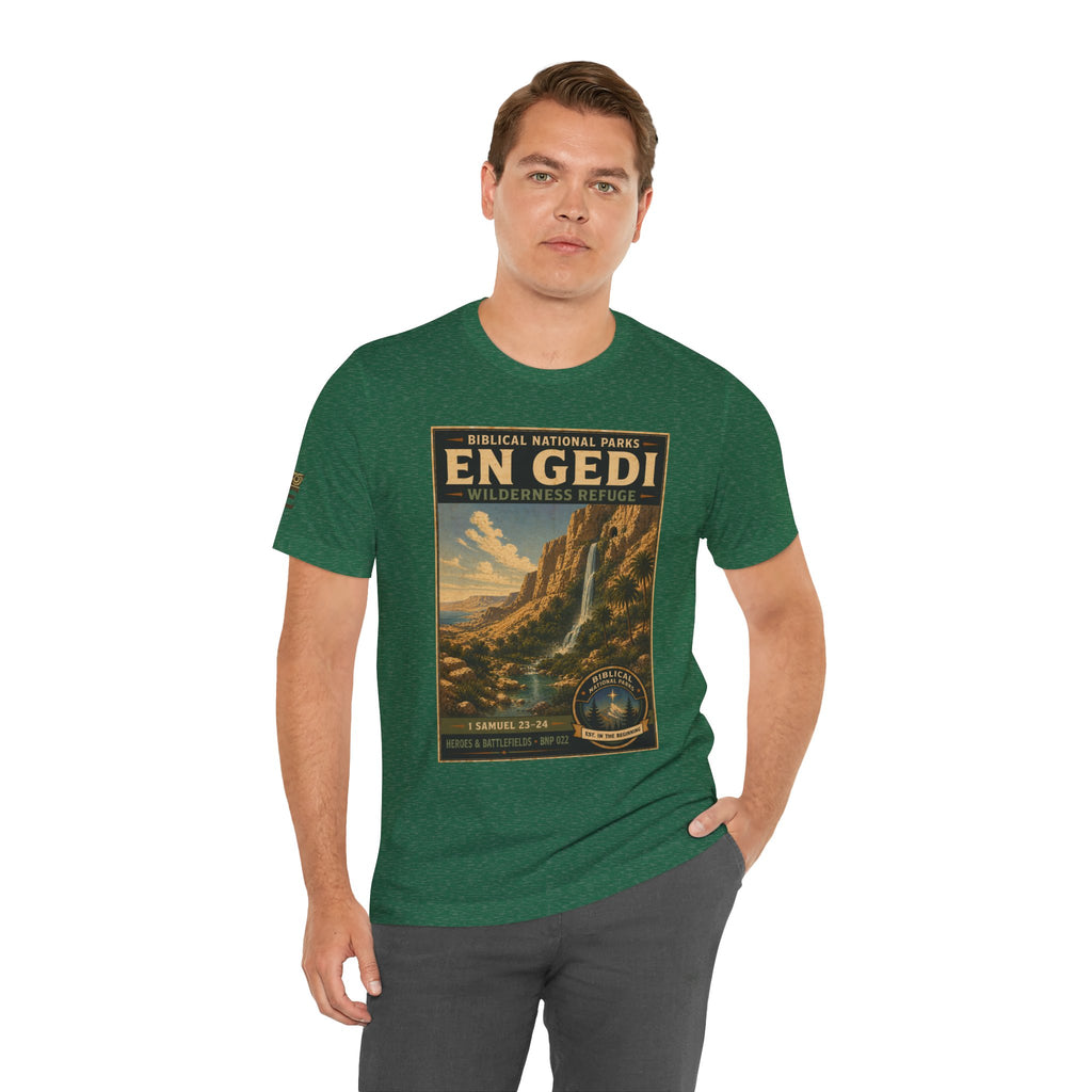 Biblical National Parks Collection IV- Heros & Battlefields #022/023 1 Samuel 23-24 | Vintage nature poster Tee | Biblical national parks graphic shirt