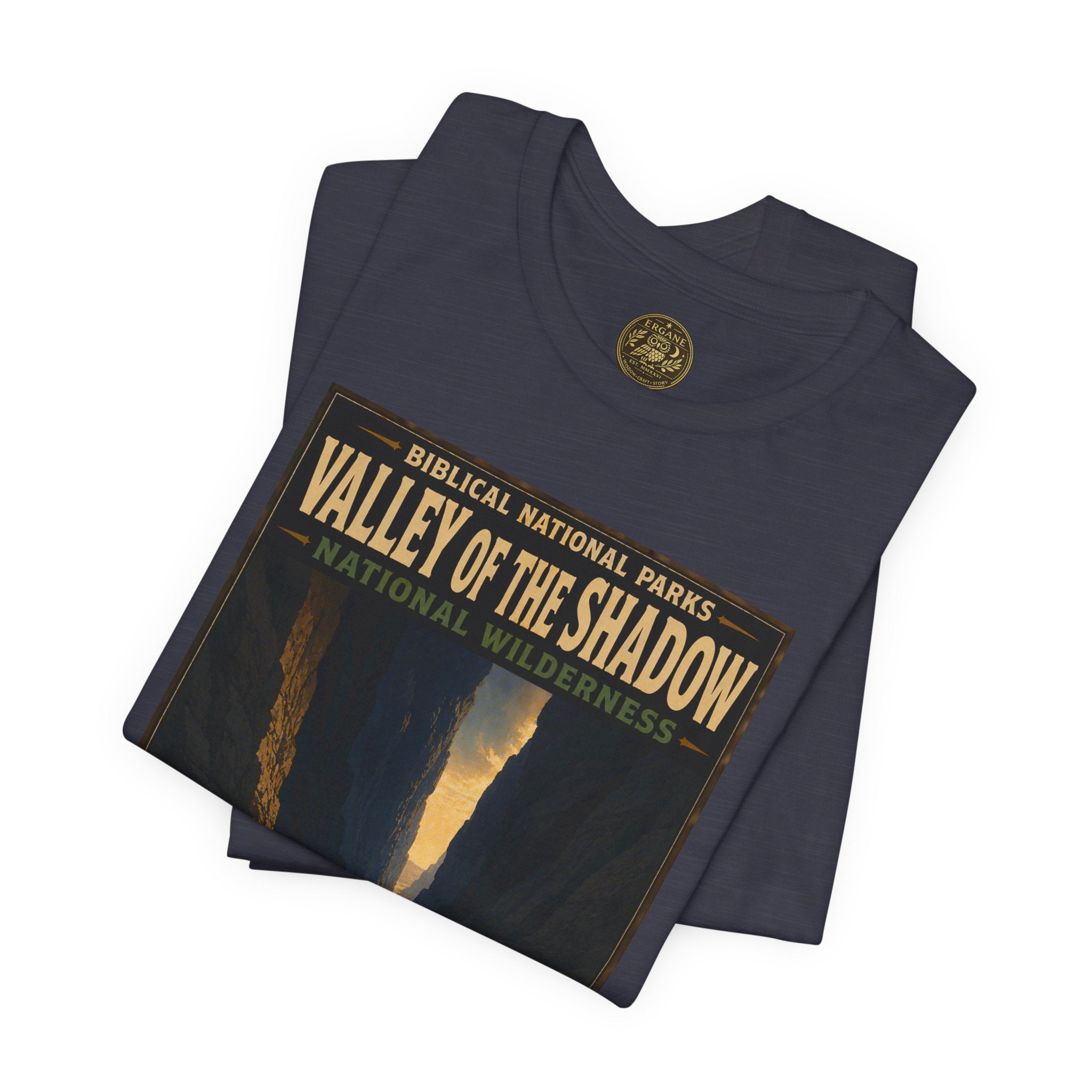 Biblical National Parks Collection IX- #052/054 -Psalms & Sacred Landscapes | Psalm 23:4 | Vintage nature poster Tee | Biblical national parks graphic shirt