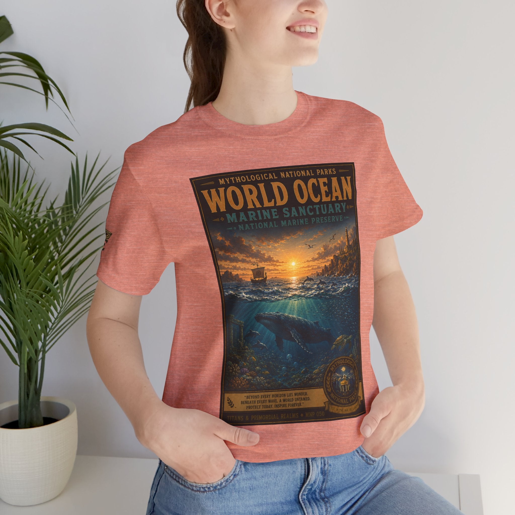 Mythological National Parks COLLECTION V- #050-050 TITANS & PRIMORDIAL REALMS | Vintage nature poster Tee | Mythological National Parks graphic shirt