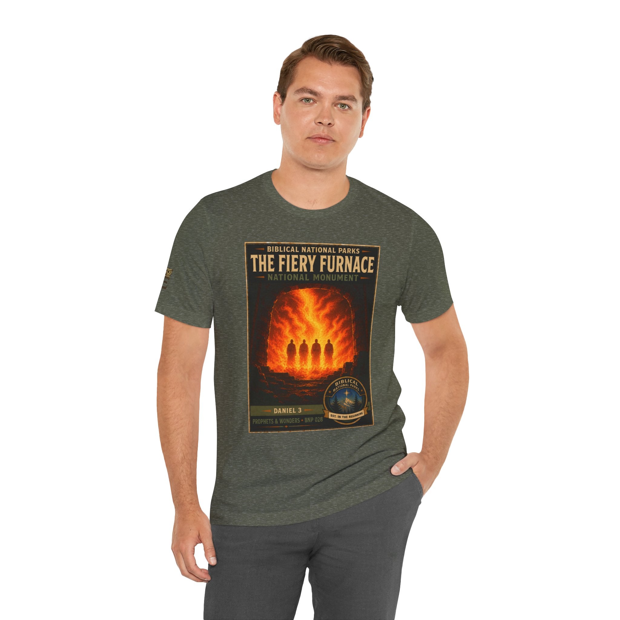 Biblical National Parks Collection V- Prophets & Wonders #028/030 Daniel 3 | Vintage nature poster Tee | Biblical national parks graphic shirt