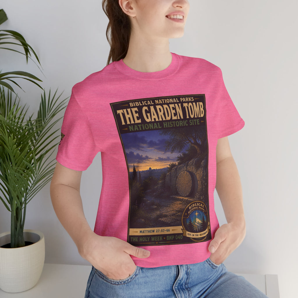 Biblical National Parks Collection VII- The Holy Week #040/041 | Matthew 27: 55-66 | Vintage nature poster Tee | Biblical national parks graphic shirt