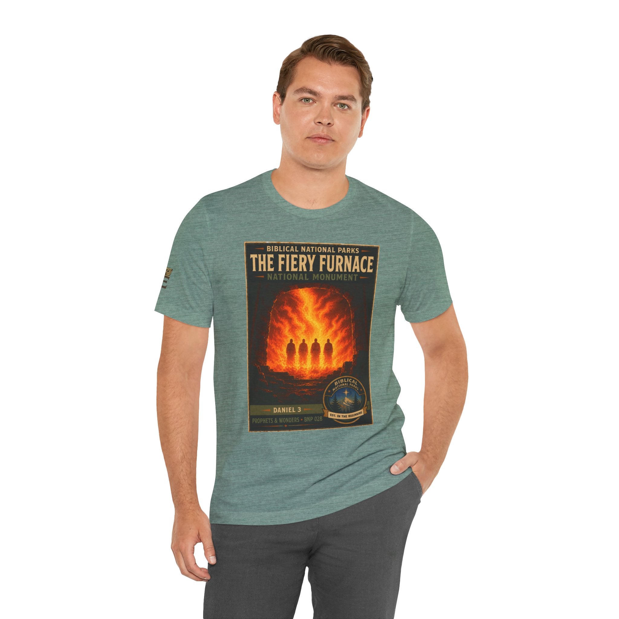 Biblical National Parks Collection V- Prophets & Wonders #028/030 Daniel 3 | Vintage nature poster Tee | Biblical national parks graphic shirt