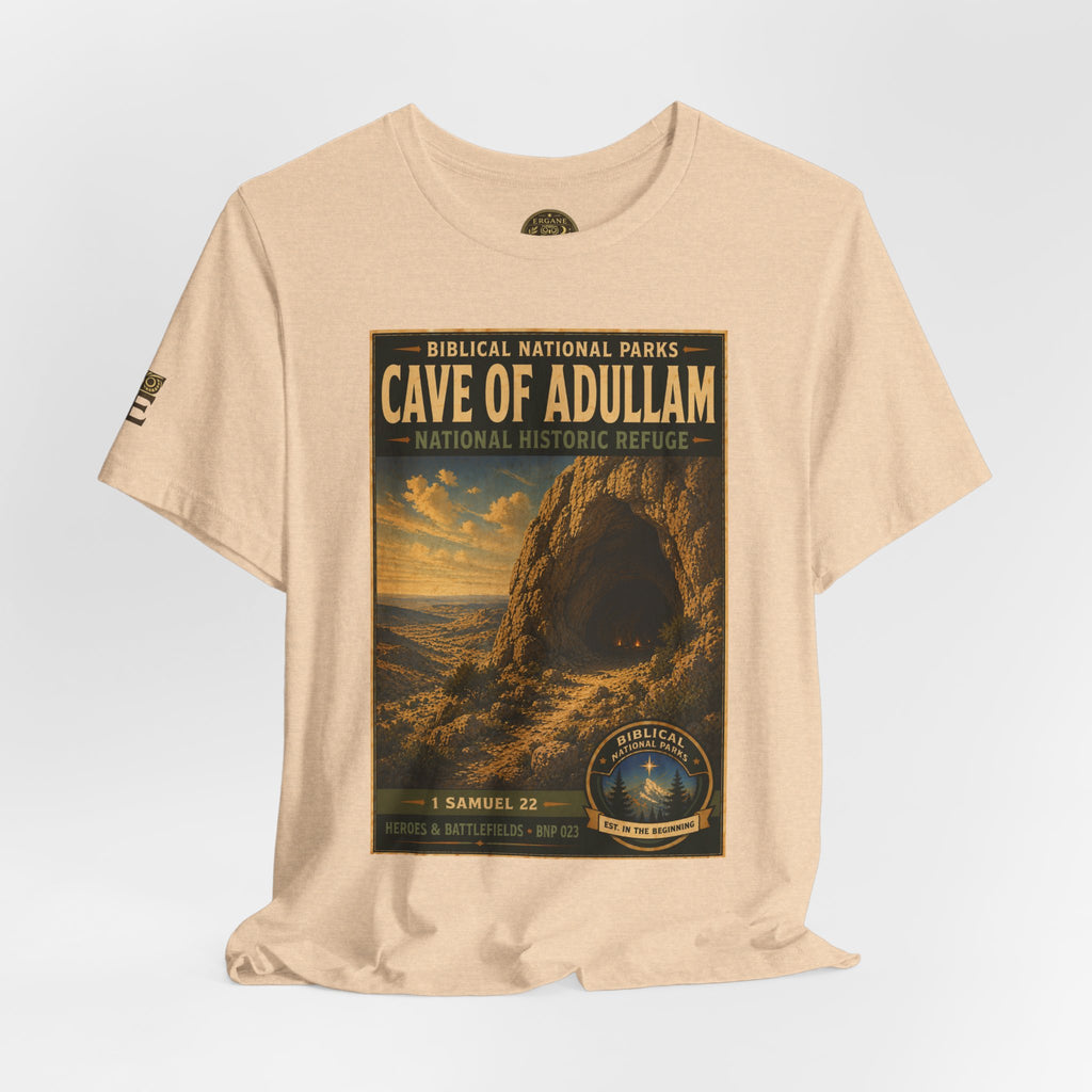Biblical National Parks Collection IV- Heros & Battlefields #023/023 1 Samuel 22 | Vintage nature poster Tee | Biblical national parks graphic shirt