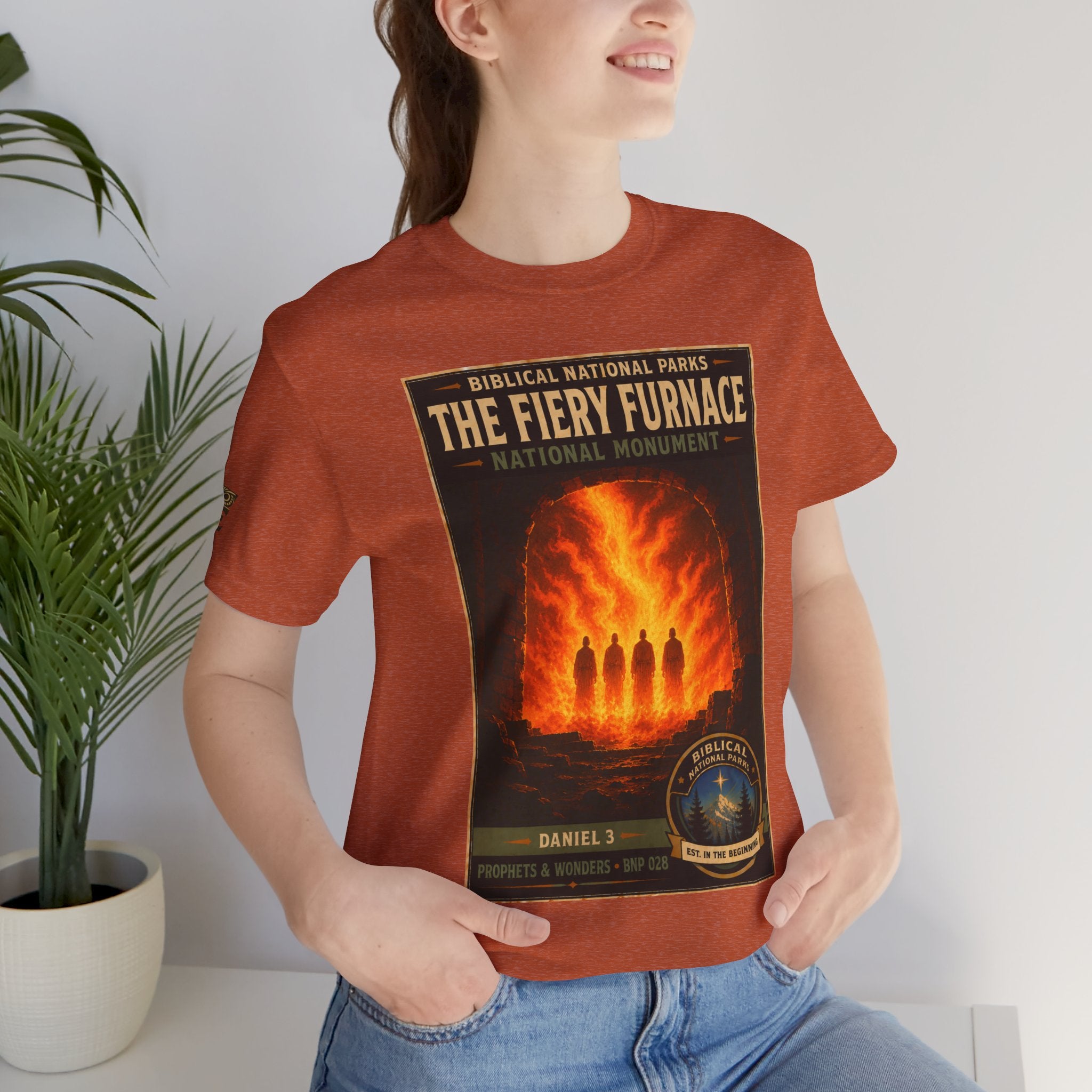 Biblical National Parks Collection V- Prophets & Wonders #028/030 Daniel 3 | Vintage nature poster Tee | Biblical national parks graphic shirt