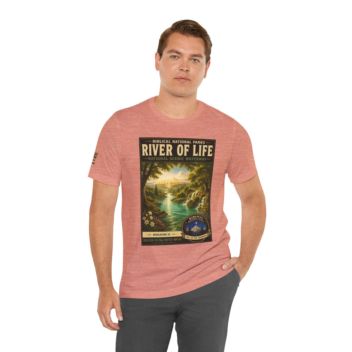 Biblical National Parks Collection X- #061/061 - Revelation: The Final Frontier | Revelation 22 | Vintage nature poster Tee | Biblical national parks graphic shirt 2