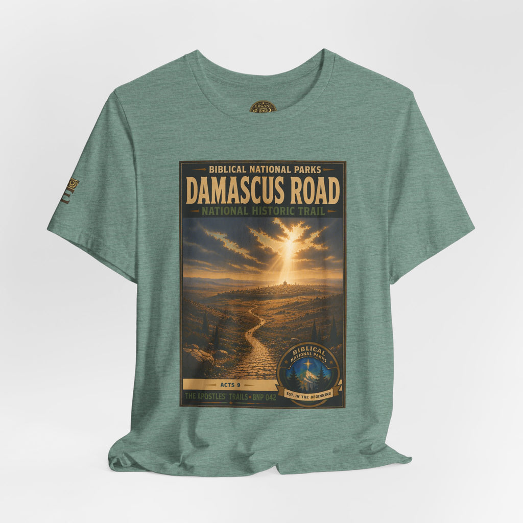 Biblical National Parks Collection VIII- The Apostles' Trails #042/049 | Acts 9 | Vintage nature poster Tee | Biblical national parks graphic shirt