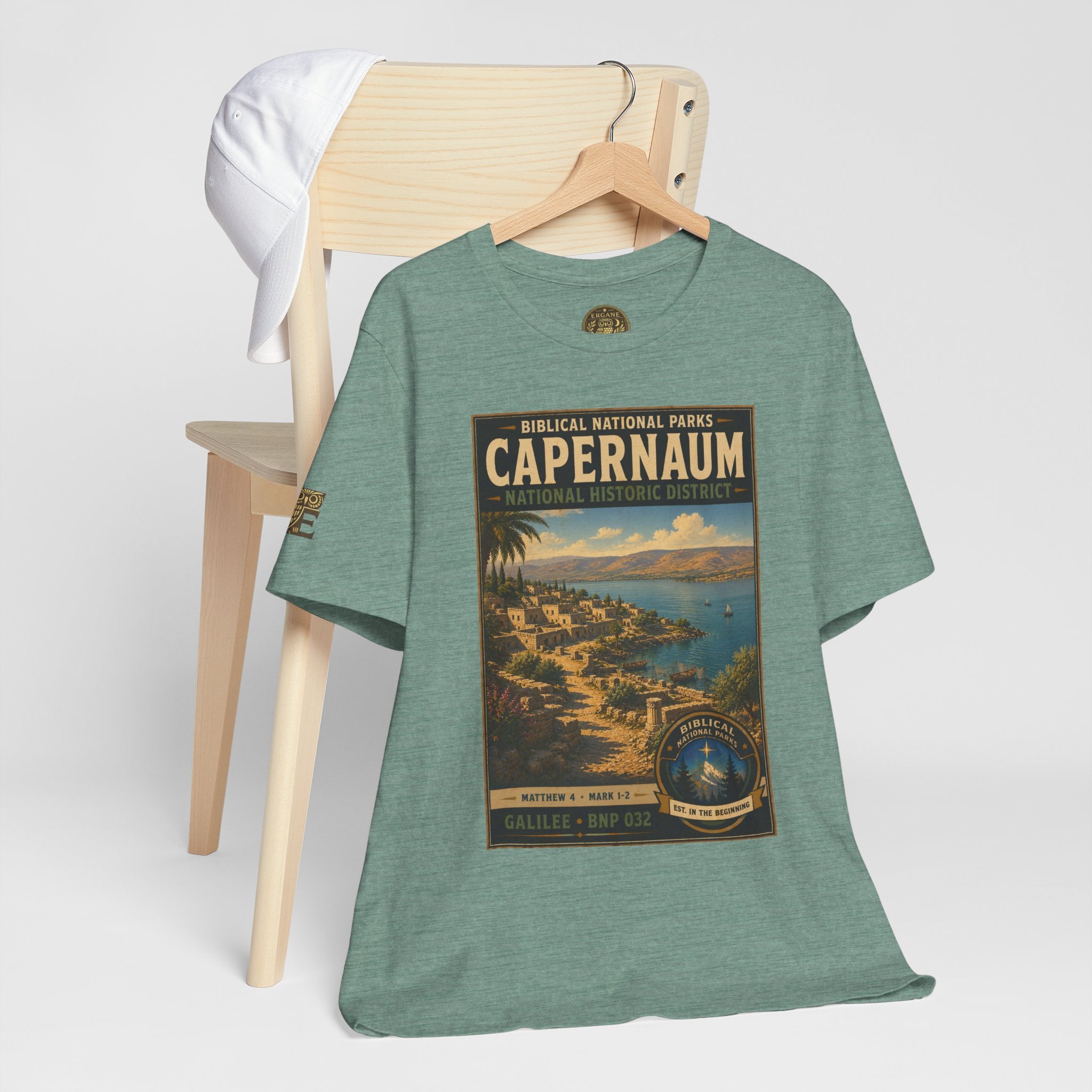 Biblical National Parks Collection VI- Galilee #032/035 Matthew 4 & Mark 1-2 | Vintage nature poster Tee | Biblical national parks graphic shirt