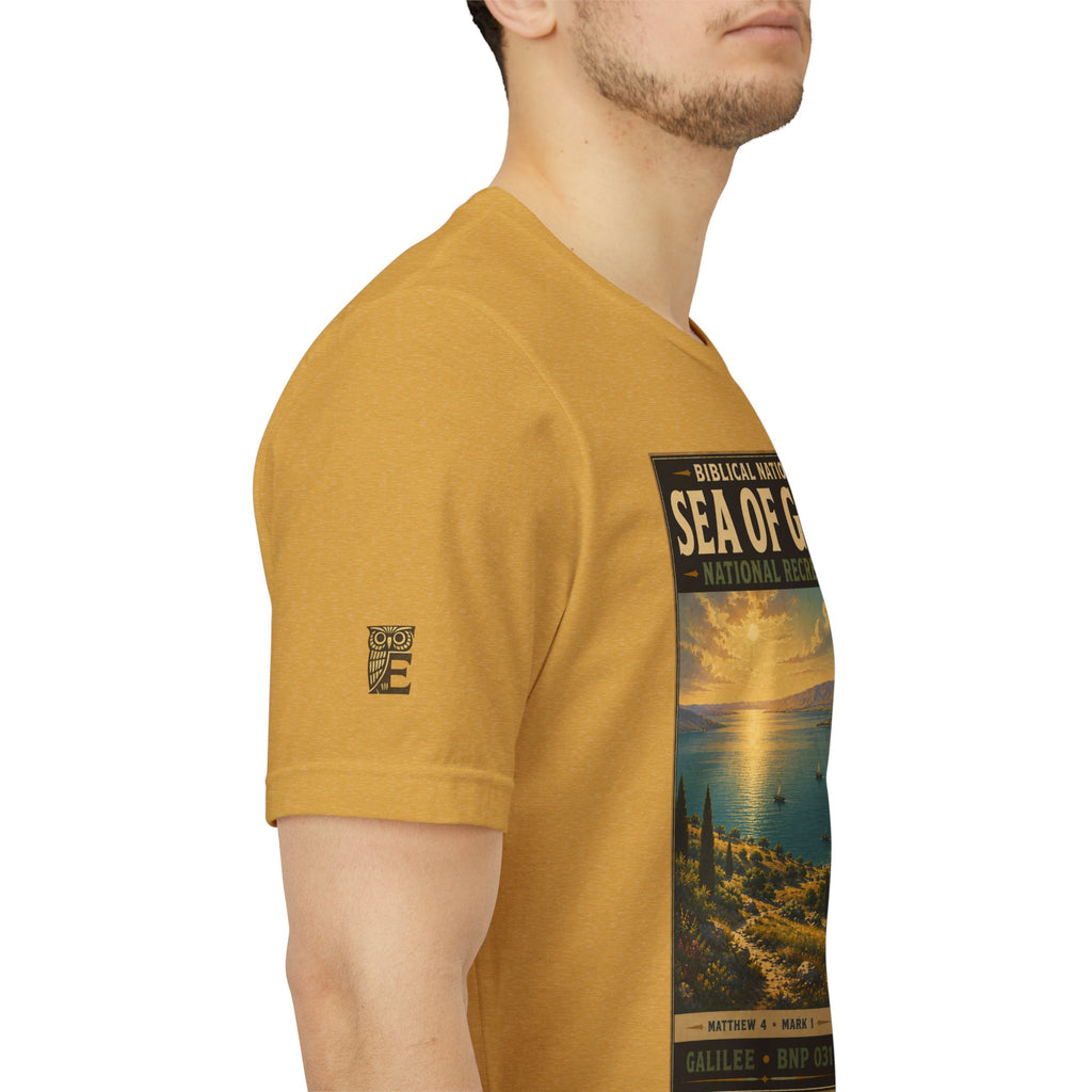 Biblical National Parks Collection VI- Galilee #031/035 Matthew 4 & Mark 1 | Vintage nature poster Tee | Biblical national parks graphic shirt