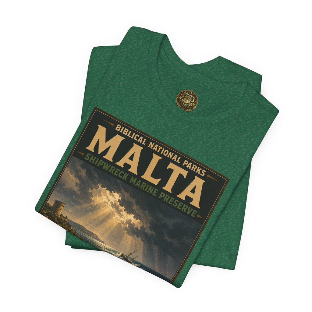 Biblical National Parks Collection VIII- The Apostles' Trails #049/049 | Acts 27-28 | Vintage nature poster Tee | Biblical national parks graphic shirt