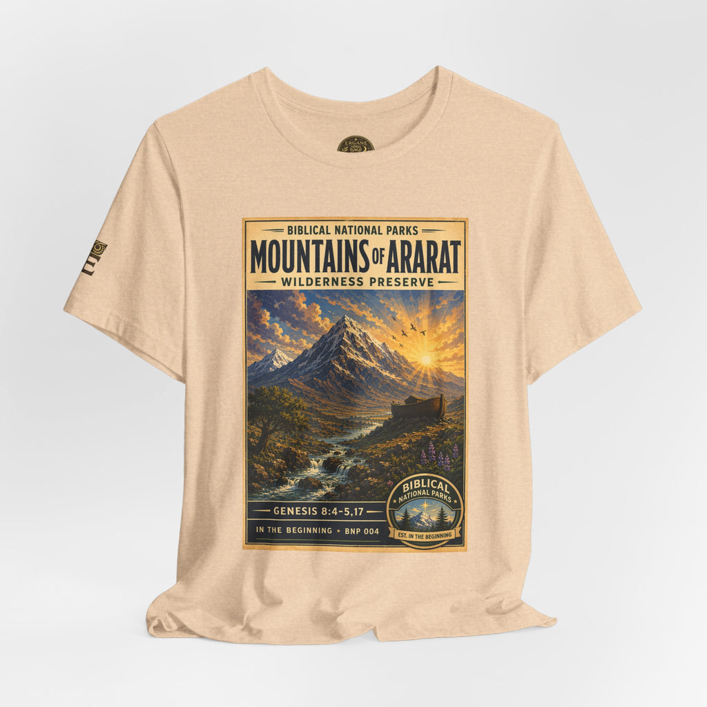 Biblical National Parks Collection I- In The Beginning #004/006 Genesis 8:4-5,17 | Vintage nature poster Tee | Biblical national parks graphic shirt
