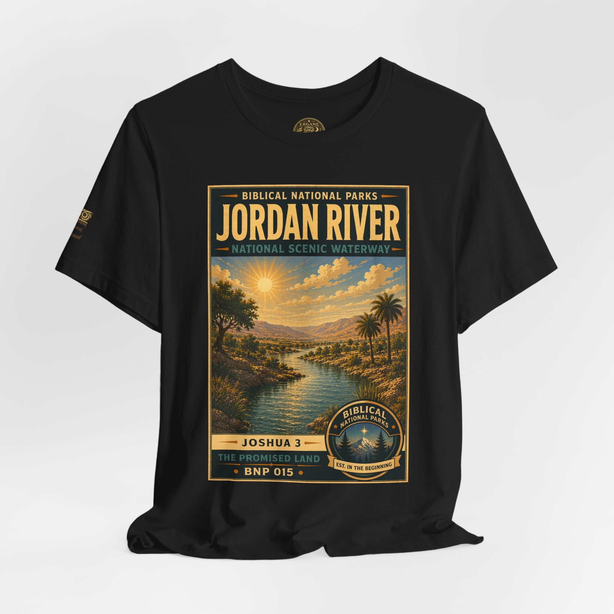 Biblical National Parks Collection III- The Promised Land #015/018 Joshua 3 | Vintage nature poster Tee | Biblical national parks graphic shirt