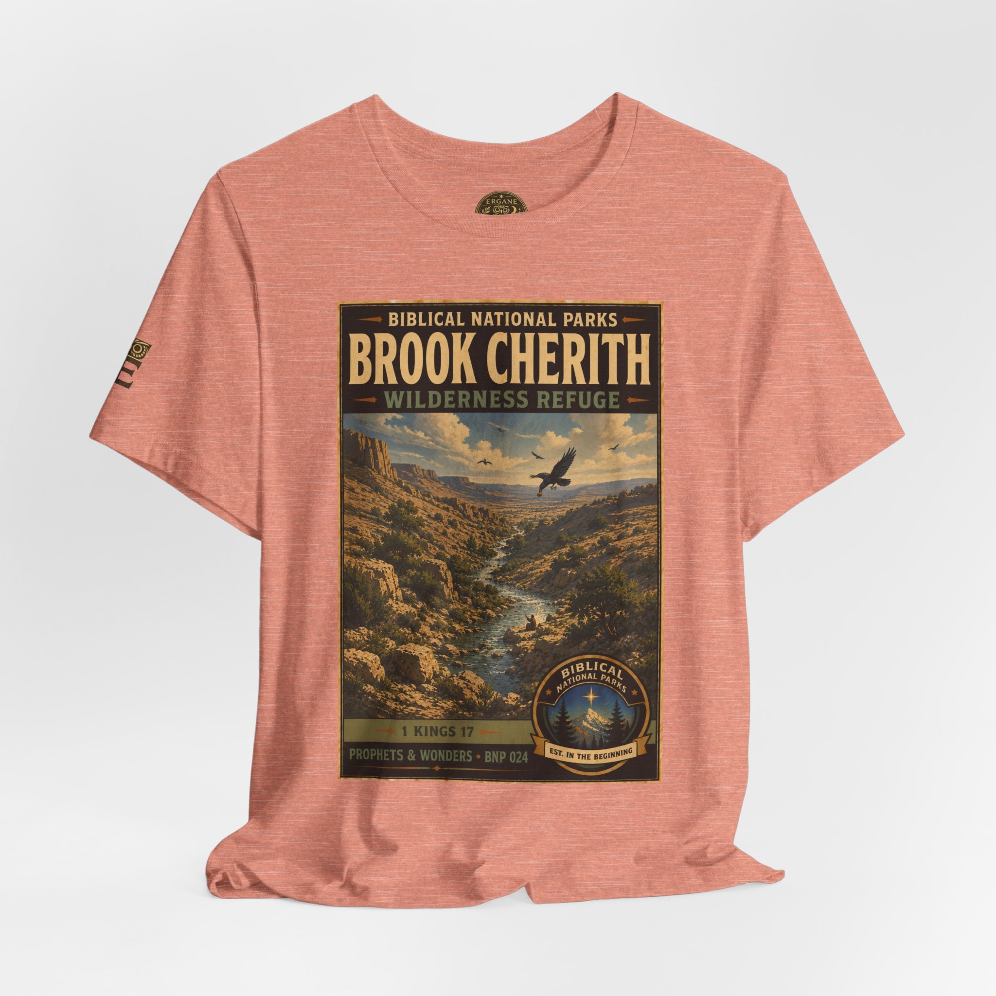 Biblical National Parks Collection V- Prophets & Wonders #024/030 1 Kings 17 | Vintage nature poster Tee | Biblical national parks graphic shirt