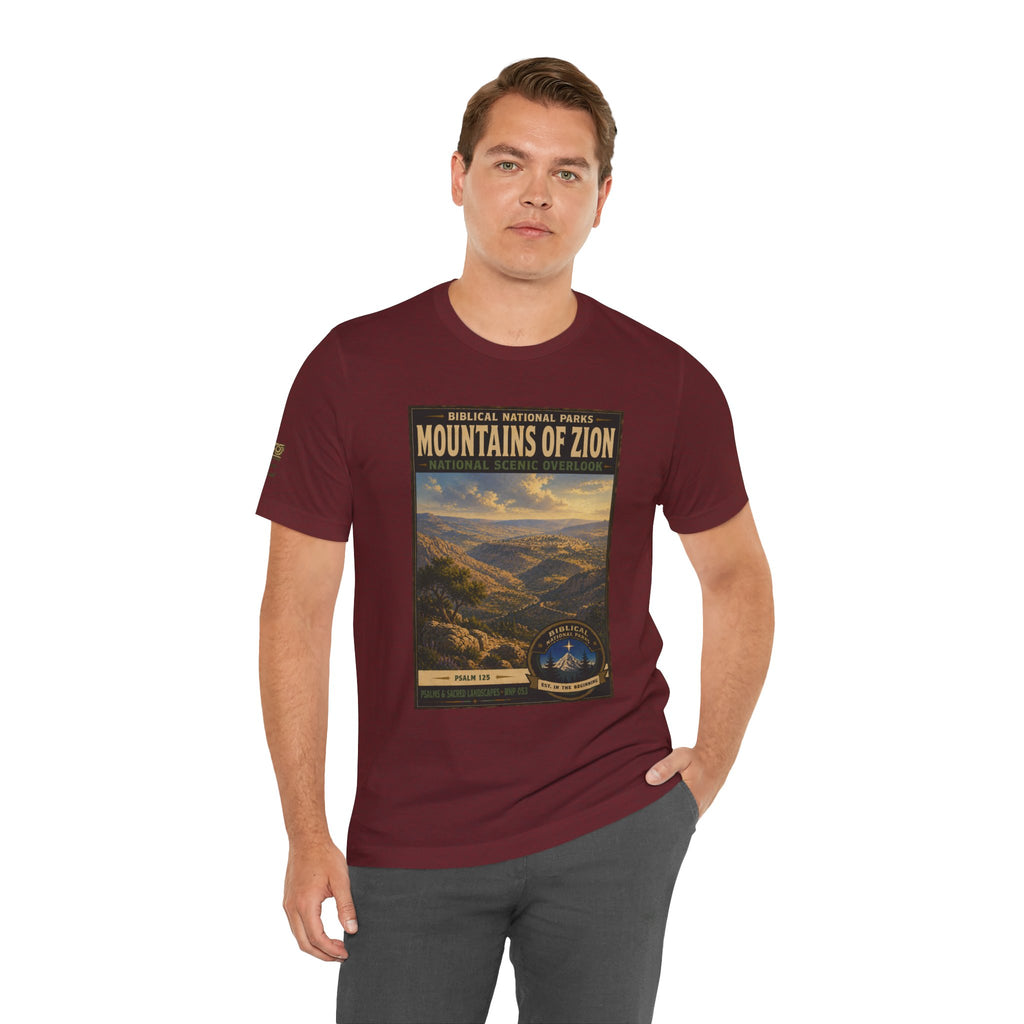 Biblical National Parks Collection IX- #053/054 -Psalms & Sacred Landscapes | Psalm 125 | Vintage nature poster Tee | Biblical national parks graphic shirt