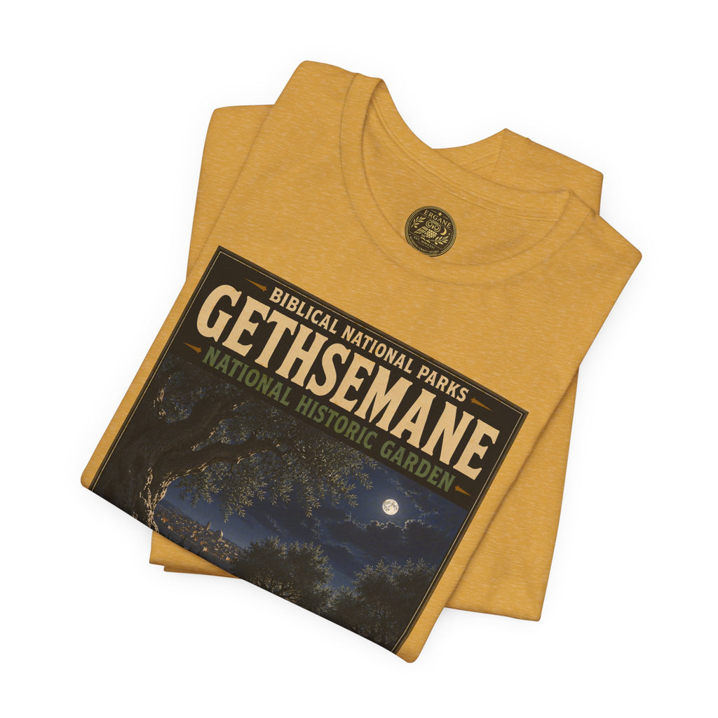 Biblical National Parks Collection VII- The Holy Week #038/041 | Matthew 26: 36-46 | Vintage nature poster Tee | Biblical national parks graphic shirt