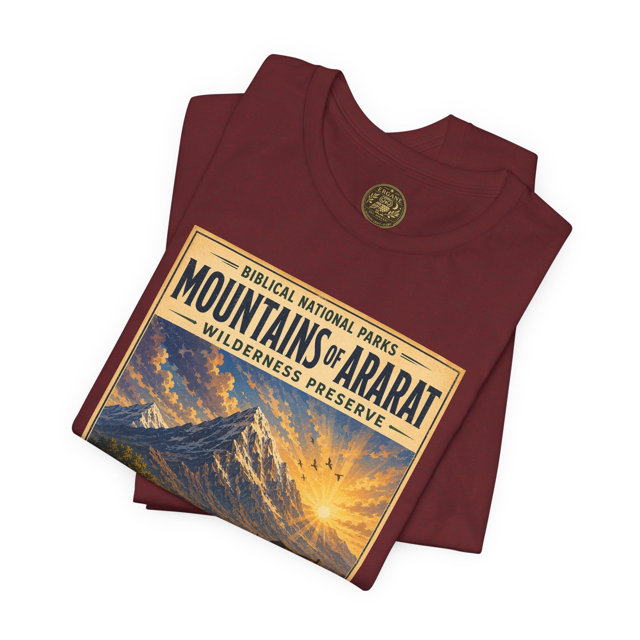 Biblical National Parks Collection I- In The Beginning #004/006 Genesis 8:4-5,17 | Vintage nature poster Tee | Biblical national parks graphic shirt