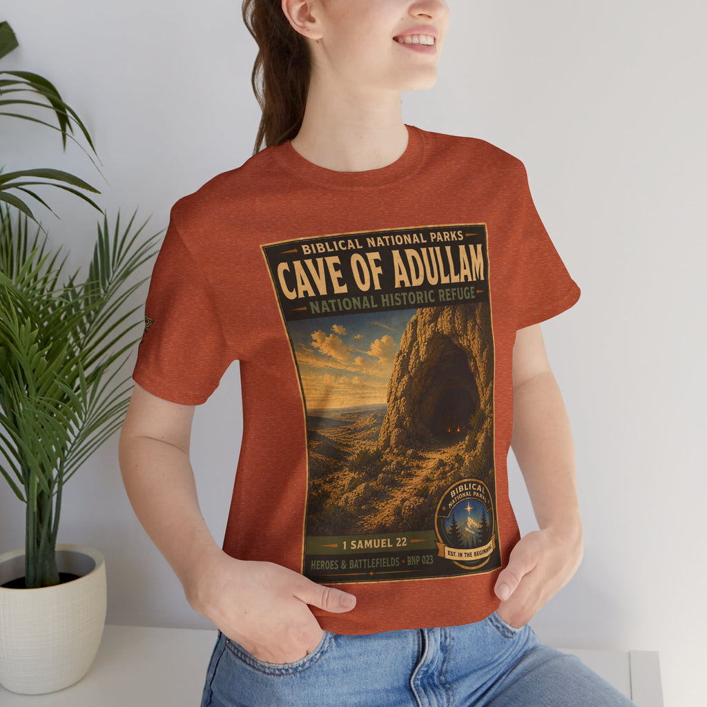 Biblical National Parks Collection IV- Heros & Battlefields #023/023 1 Samuel 22 | Vintage nature poster Tee | Biblical national parks graphic shirt